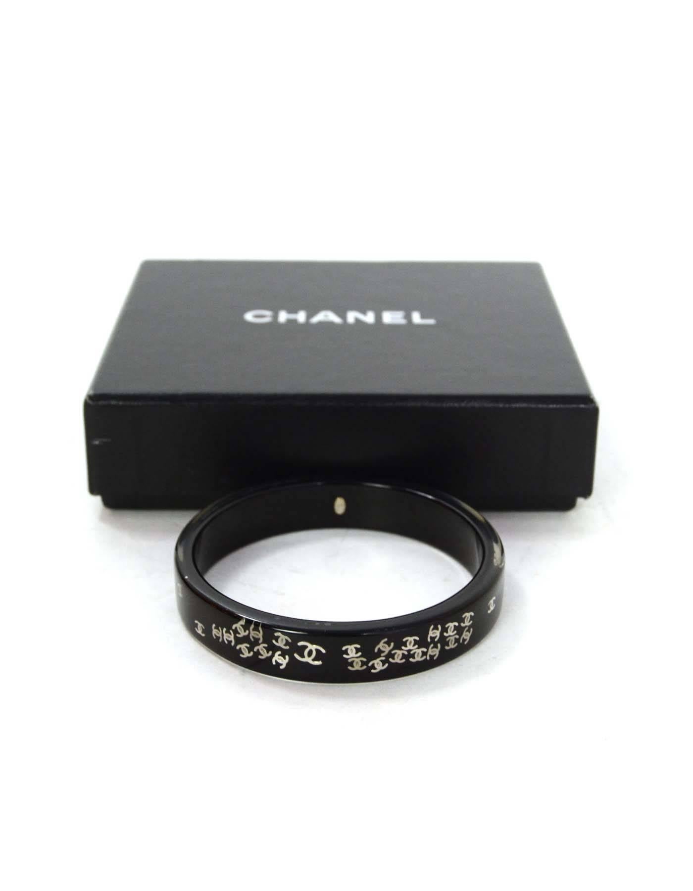 chanel black bangle bracelet