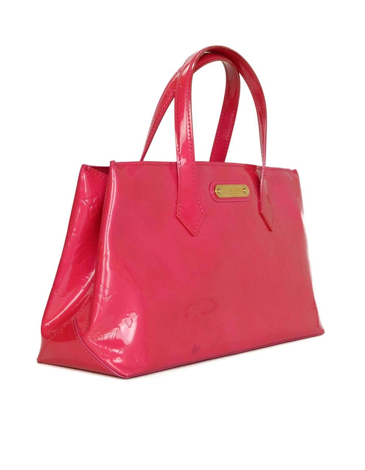 Louis Vuitton Hot Pink Monogram Vernis Wilshire PM Tote GHW For Sale at ...