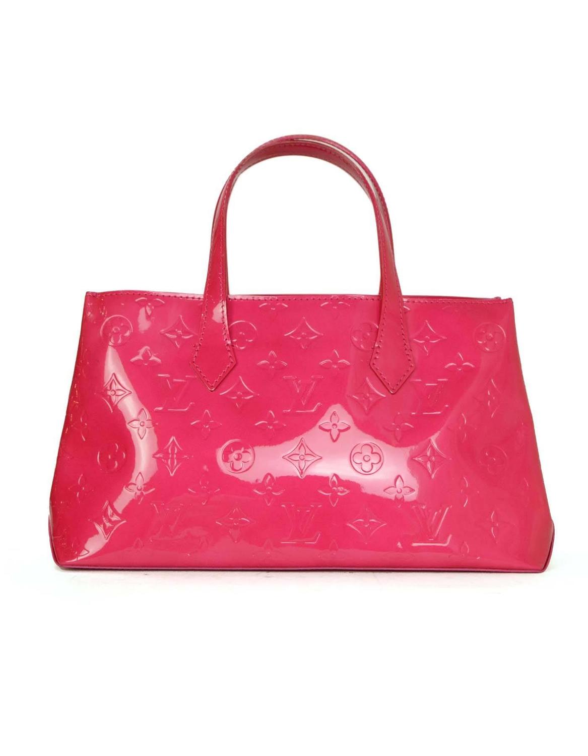 Louis Vuitton Hot Pink Monogram Vernis Wilshire PM Tote GHW For Sale at 1stdibs