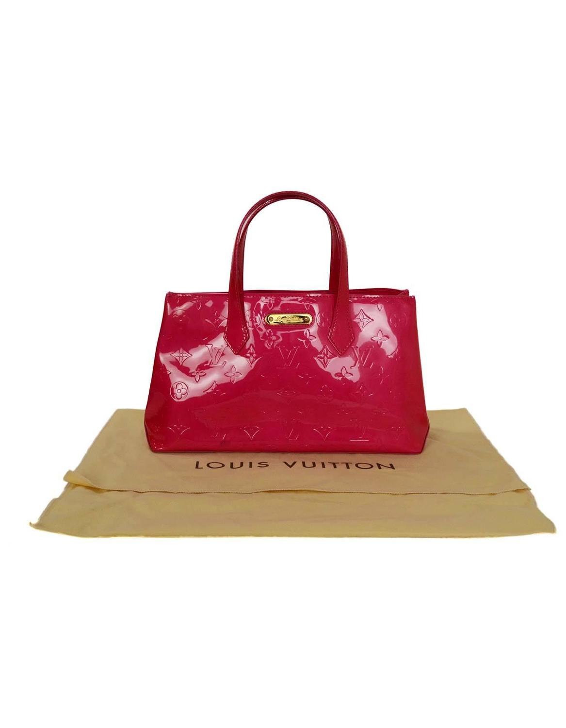 Louis Vuitton Hot Pink Monogram Vernis Wilshire PM Tote GHW For Sale at 1stdibs