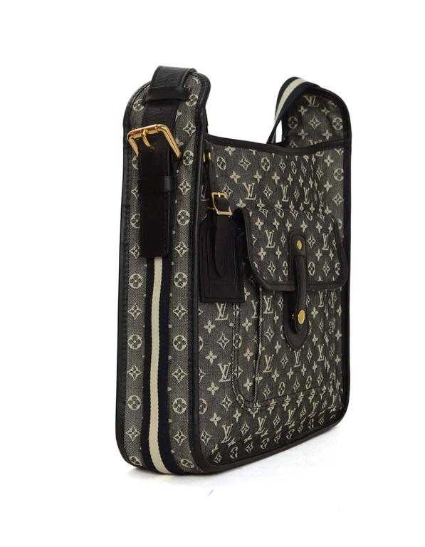 Louis Vuitton Navy Mini Lin 'Mary Kate Besace' Crossbody Bag GHW