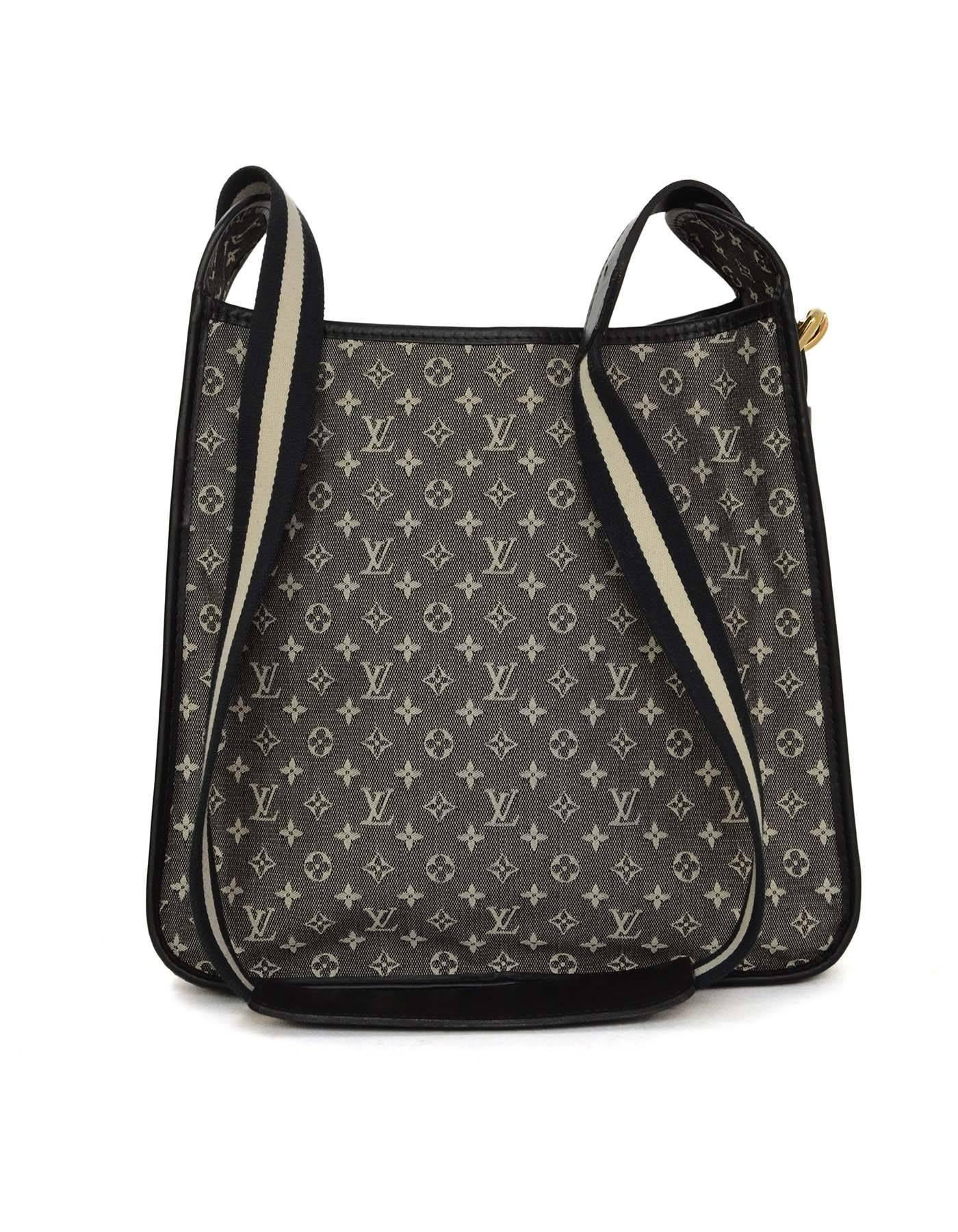 Louis Vuitton Marineblaue Mini Lin ''Mary Kate Besace'' Umhängetasche GHW im Zustand „Hervorragend“ in New York, NY