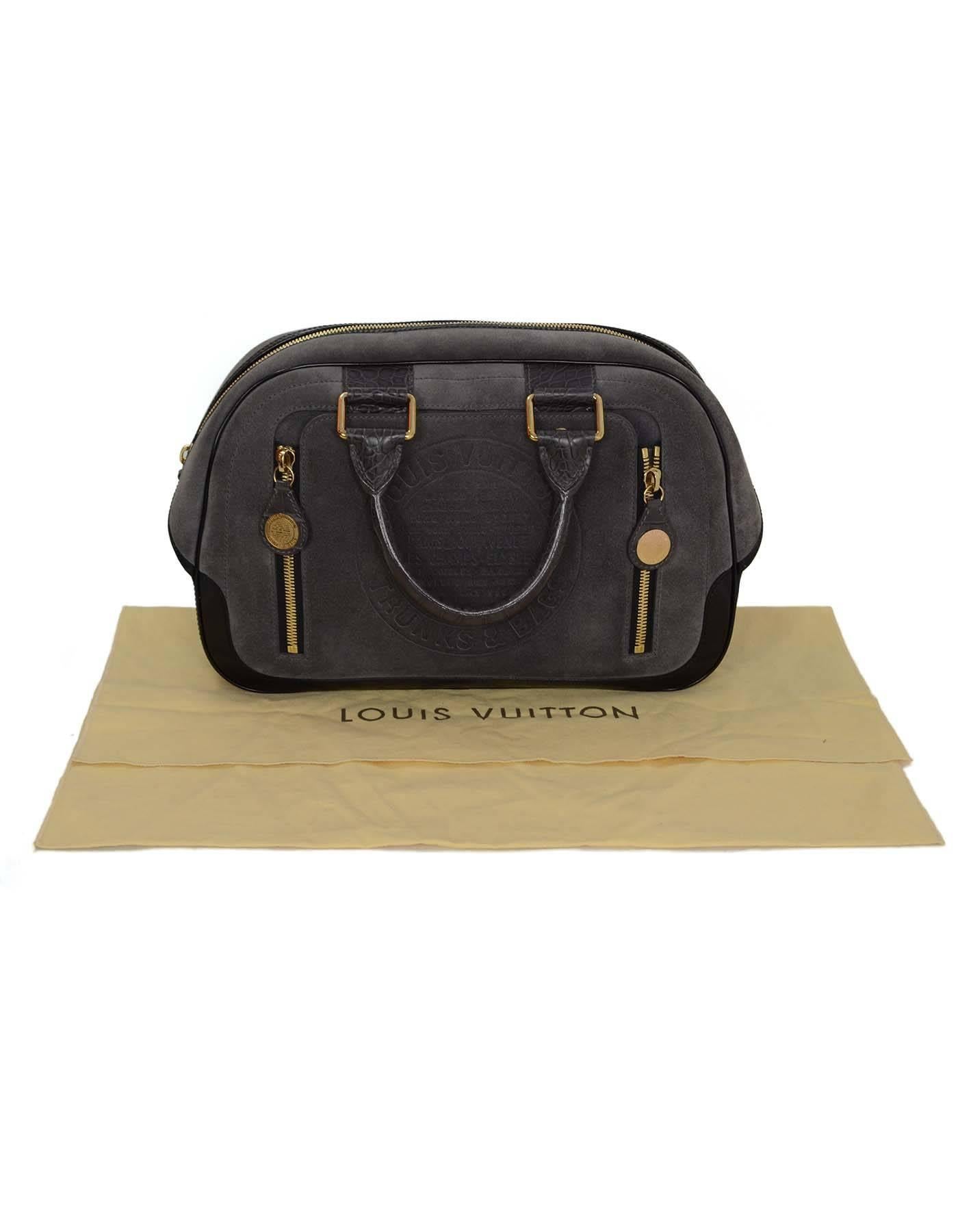 Louis Vuitton Graue Havane-Schalentasche aus Wildleder, gestempelt GM, Neu 2.270 $ 5
