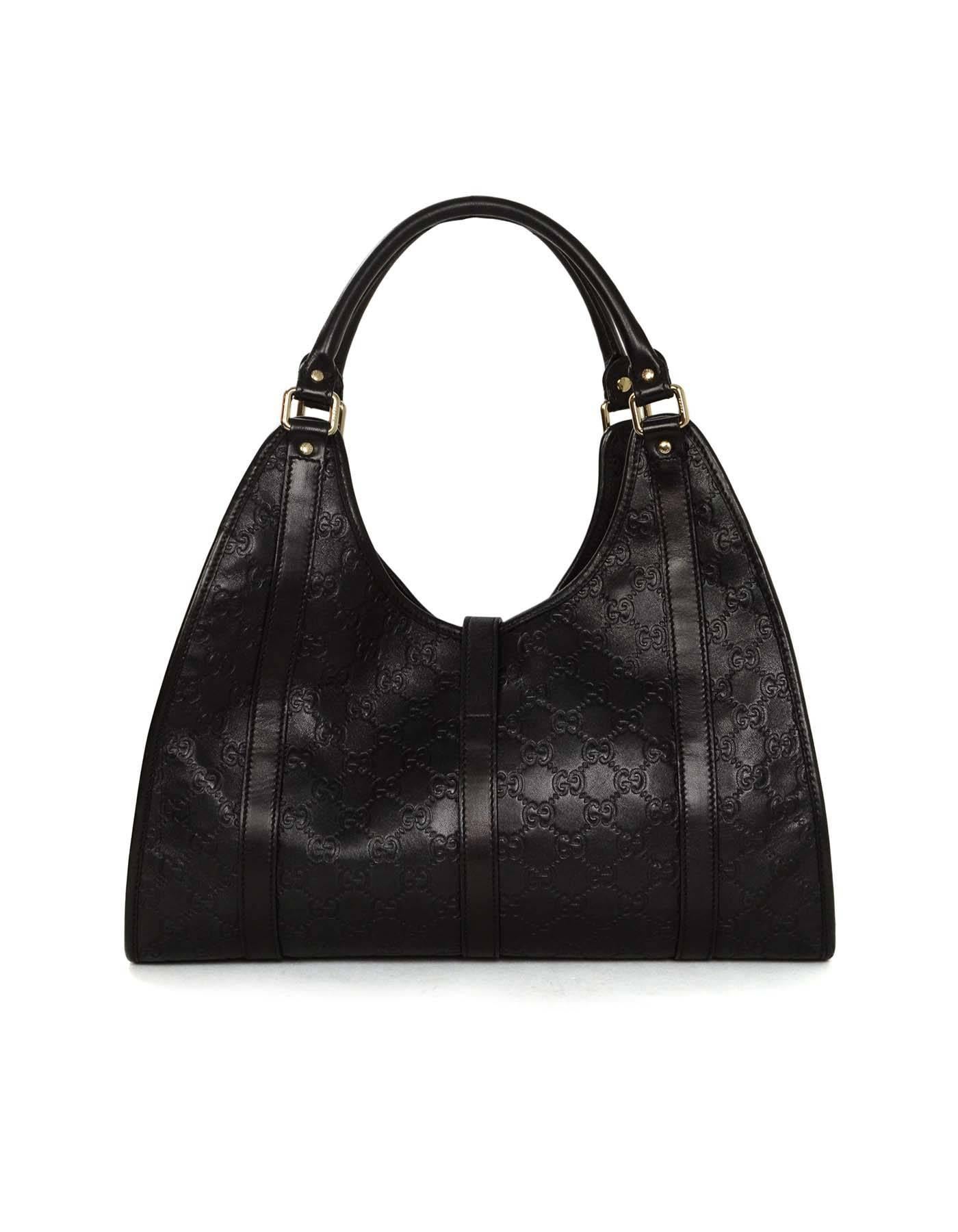 black guccissima leather handbag