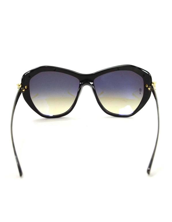 Cartier Black Resin 'Panthere Wild de Cartier' Sunglasses For Sale at ...