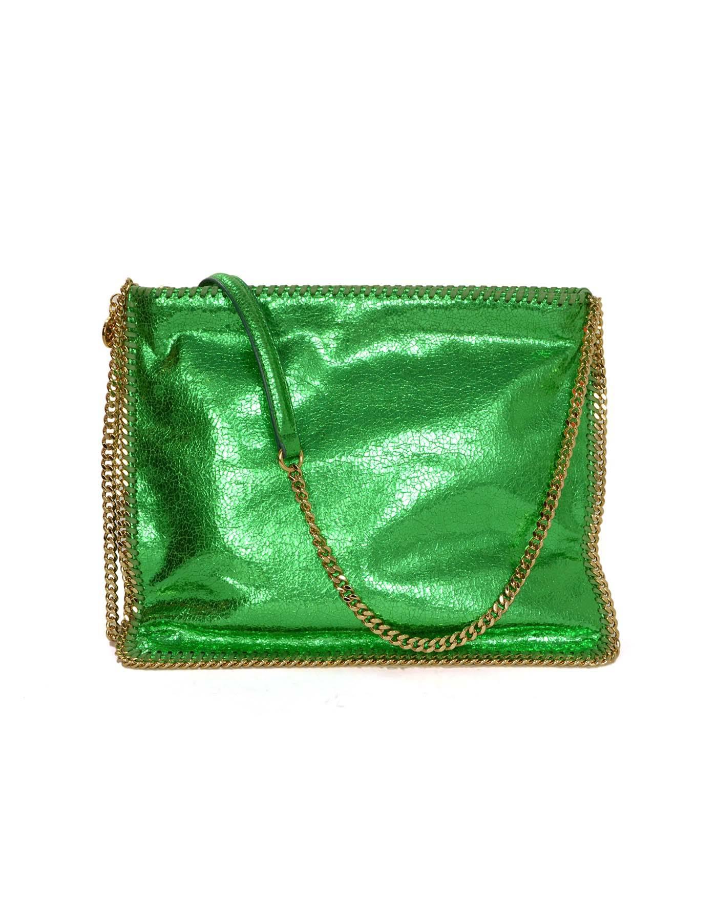 metallic green bag