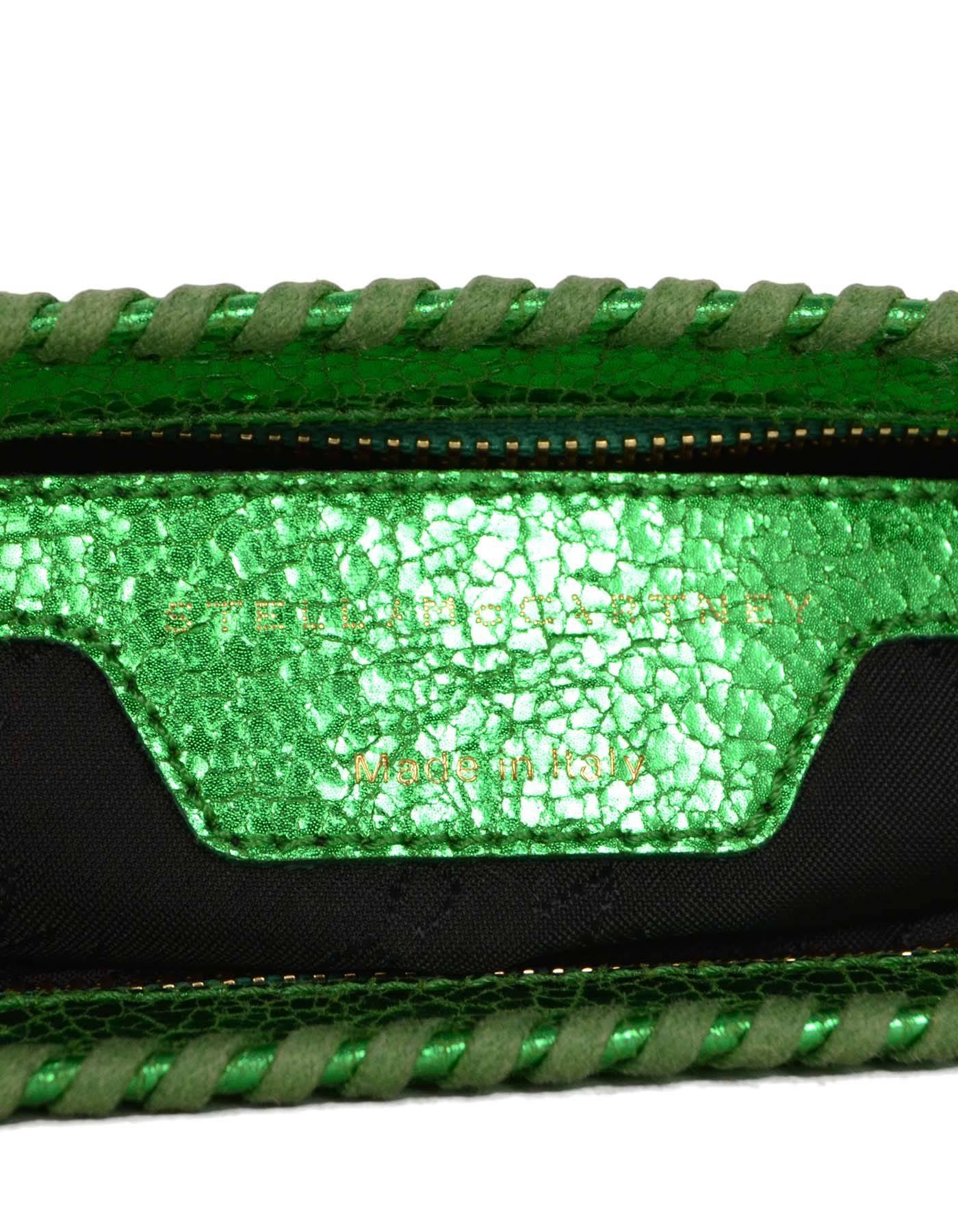 Women's Stella McCartney Metallic Green Falabella Crossbody Bag GHW rt. $1, 340