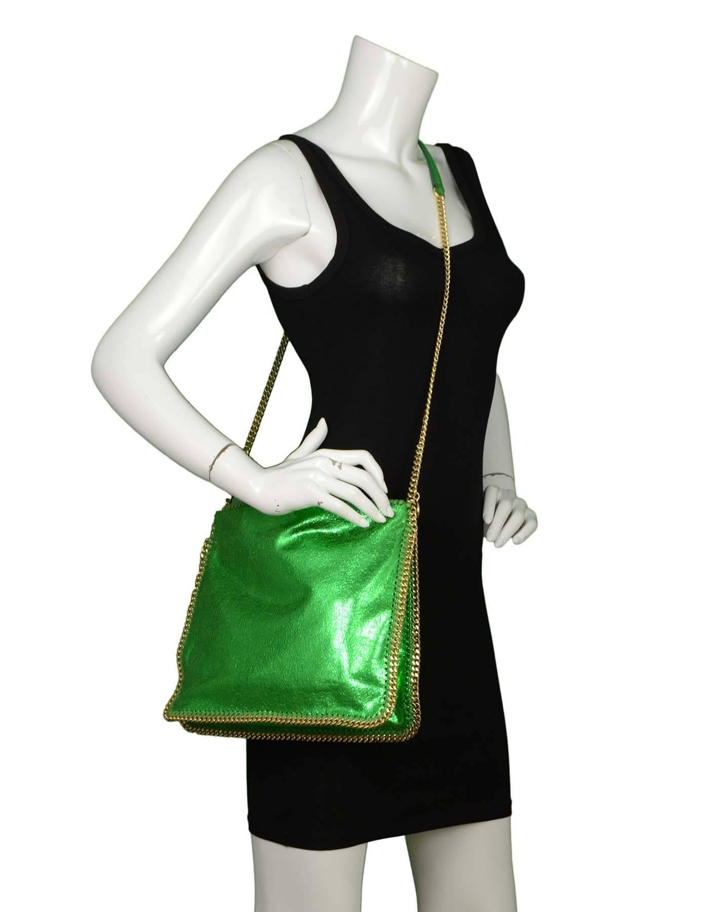 Stella McCartney Metallic Green Falabella Crossbody Bag GHW rt. $1, 340 2
