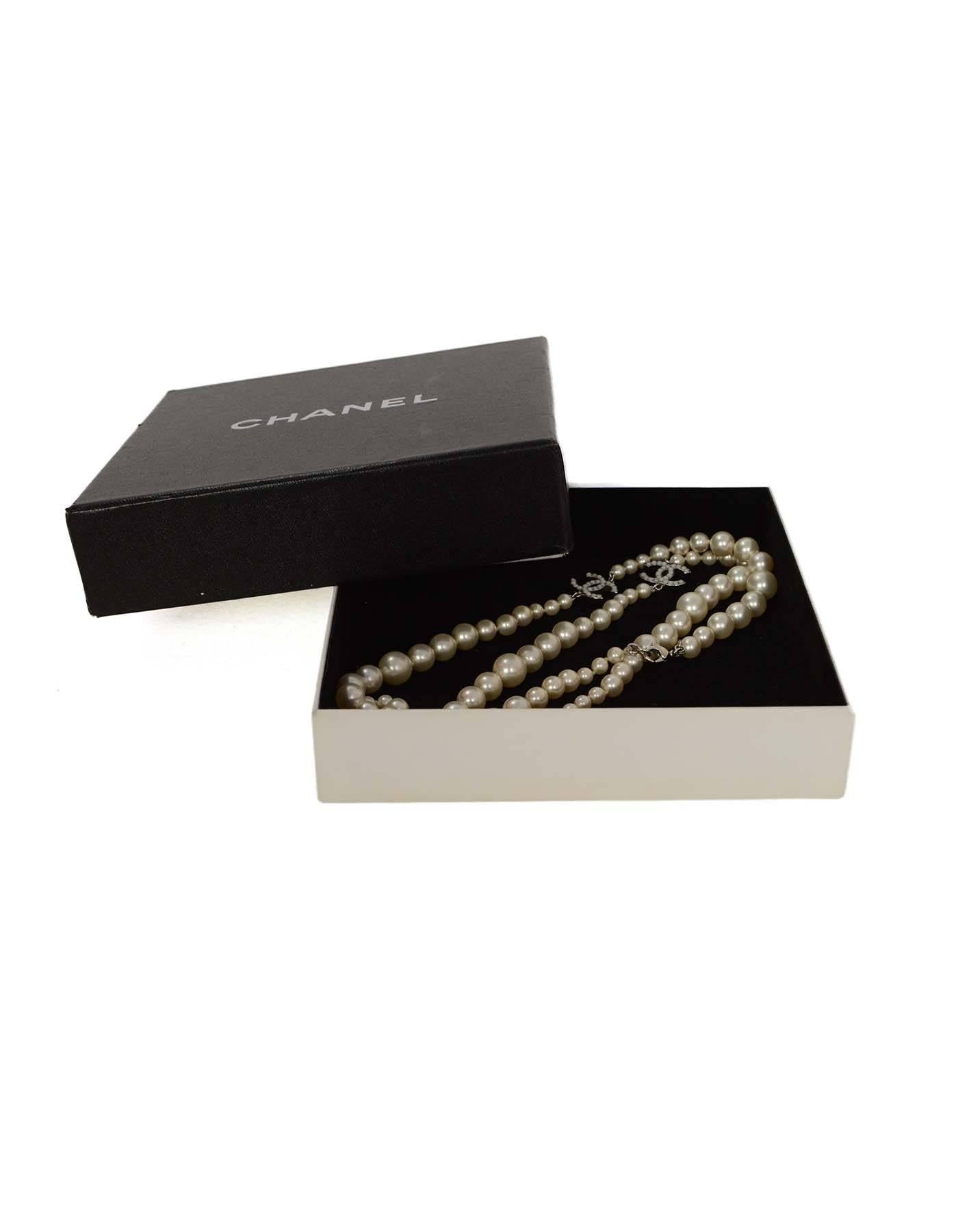 Chanel Graduated Pearl Necklace SHW 1