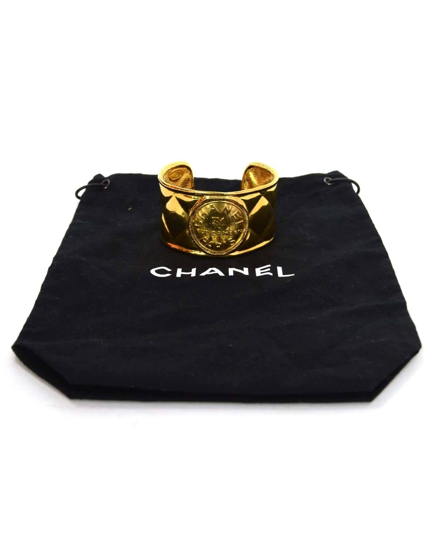 chanel gold bracelet cuff