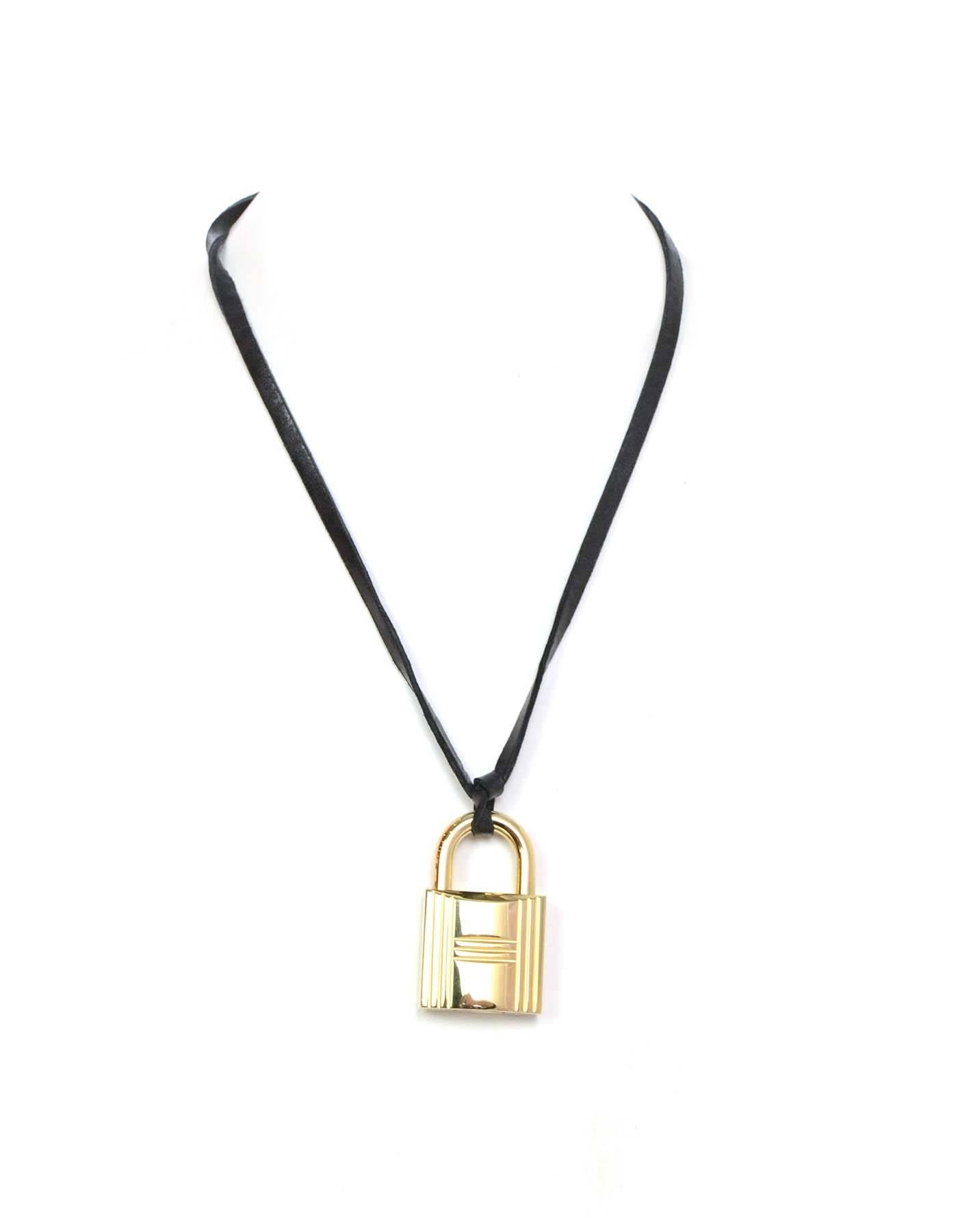 Hermes Large Gold Padlock & Keys In Excellent Condition In New York, NY