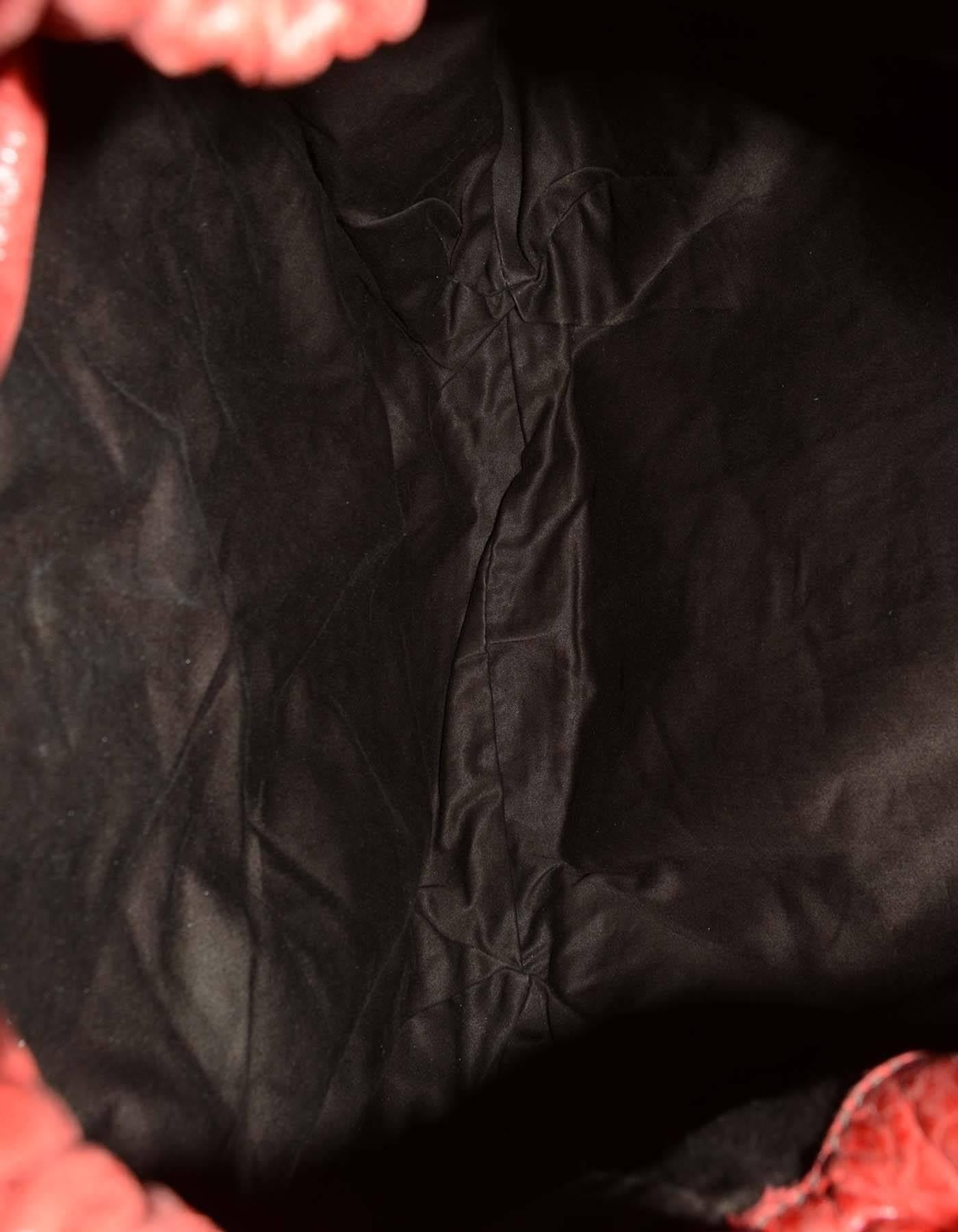 Women's Miu Miu Red Distressed Leather Hobo Bag GHW