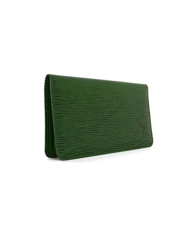 LOUIS VUITTON Green Epi Leather Coin Purse Card Holder Wallet at 1stDibs   louis vuitton green wallet, louis vuitton epi coin purse, green lv wallet