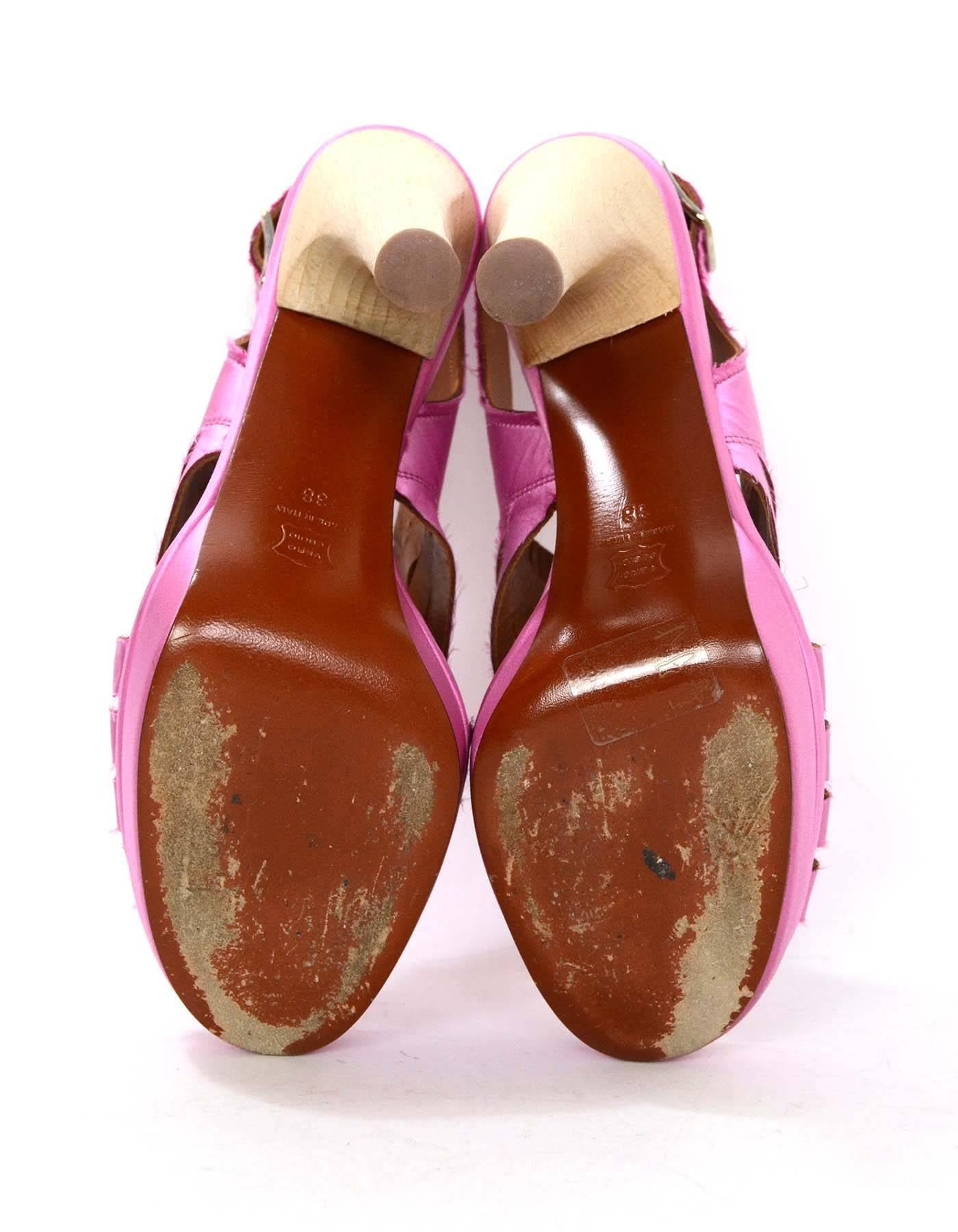 Lanvin Pink Satin Strappy Sandals sz 38 3