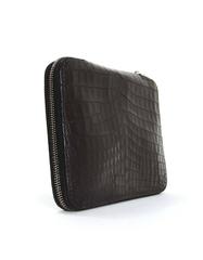 Hermes Black Crocodile Zip Around Agenda Cover PHW