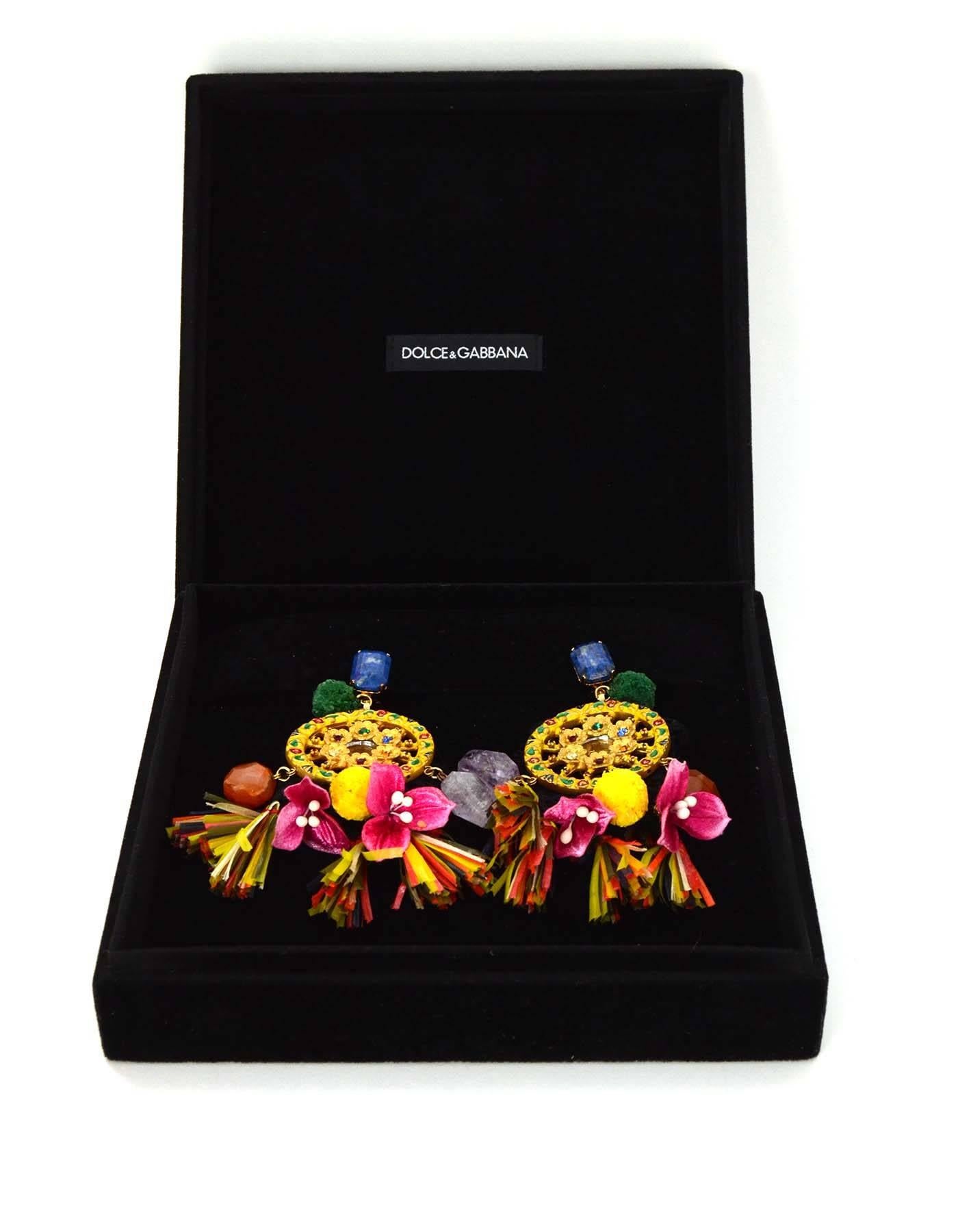 Dolce & Gabbana Multi-Color Ruota Carretto Tasseled Earrings 1