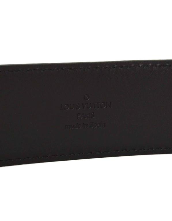 Louis Vuitton Damier Graphite Initiales 40mm Belt sz 95 For Sale at 1stdibs