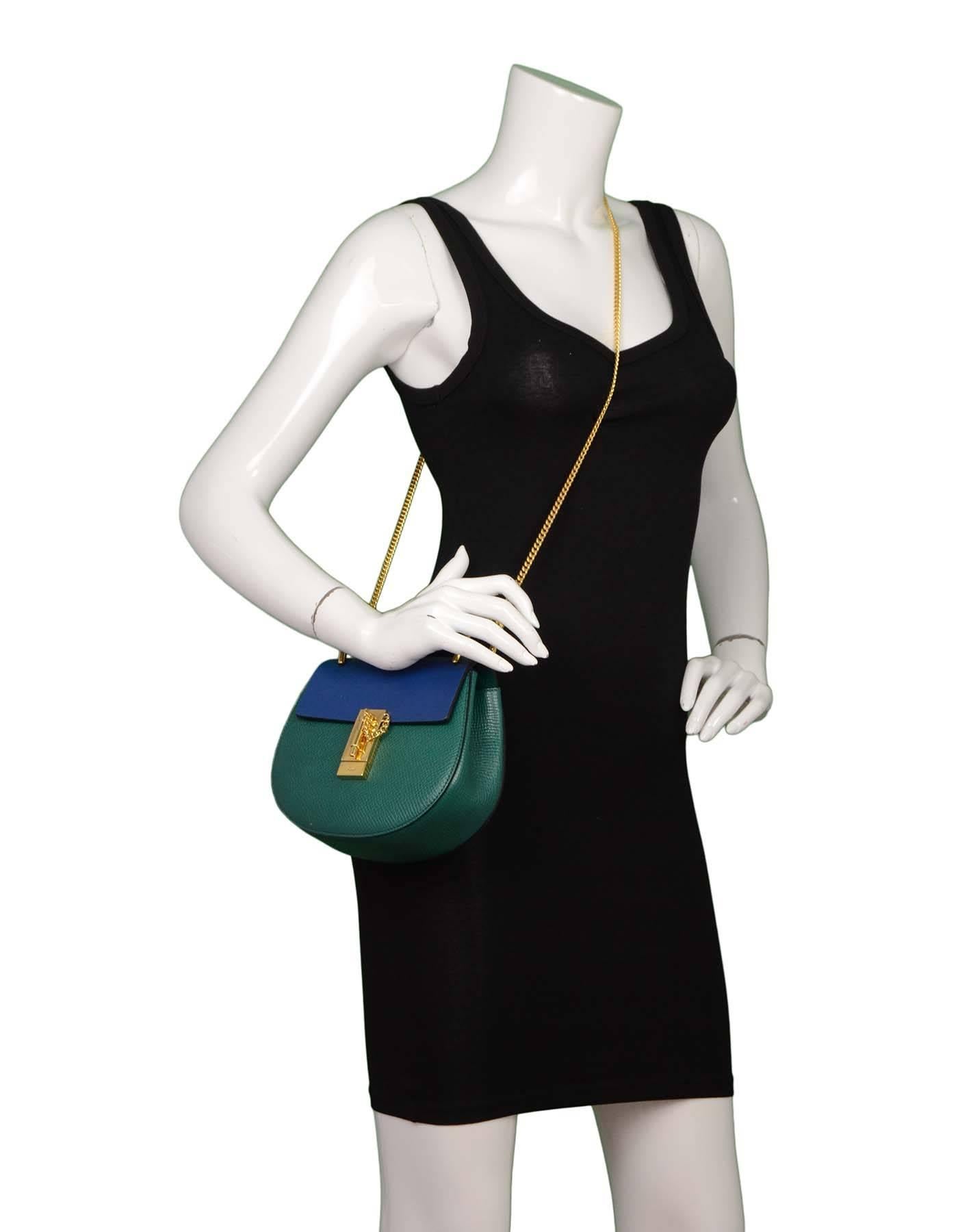 Chloe Blue and Green Bicolor Drew Small Crossbody Bag GHW rt. $1, 950 6