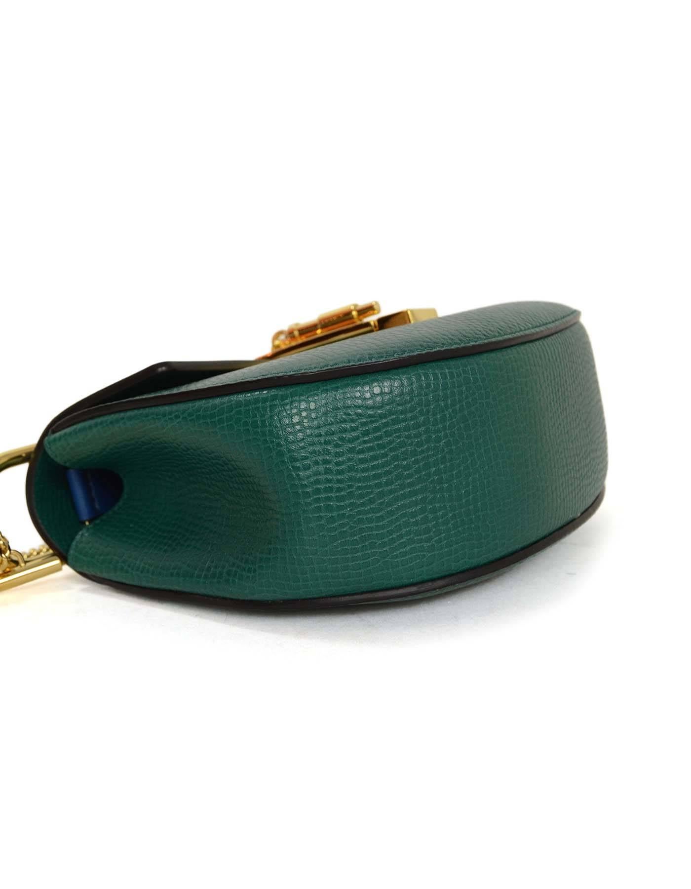 Chloe Blue and Green Bicolor Drew Small Crossbody Bag GHW rt. $1, 950 In Excellent Condition In New York, NY