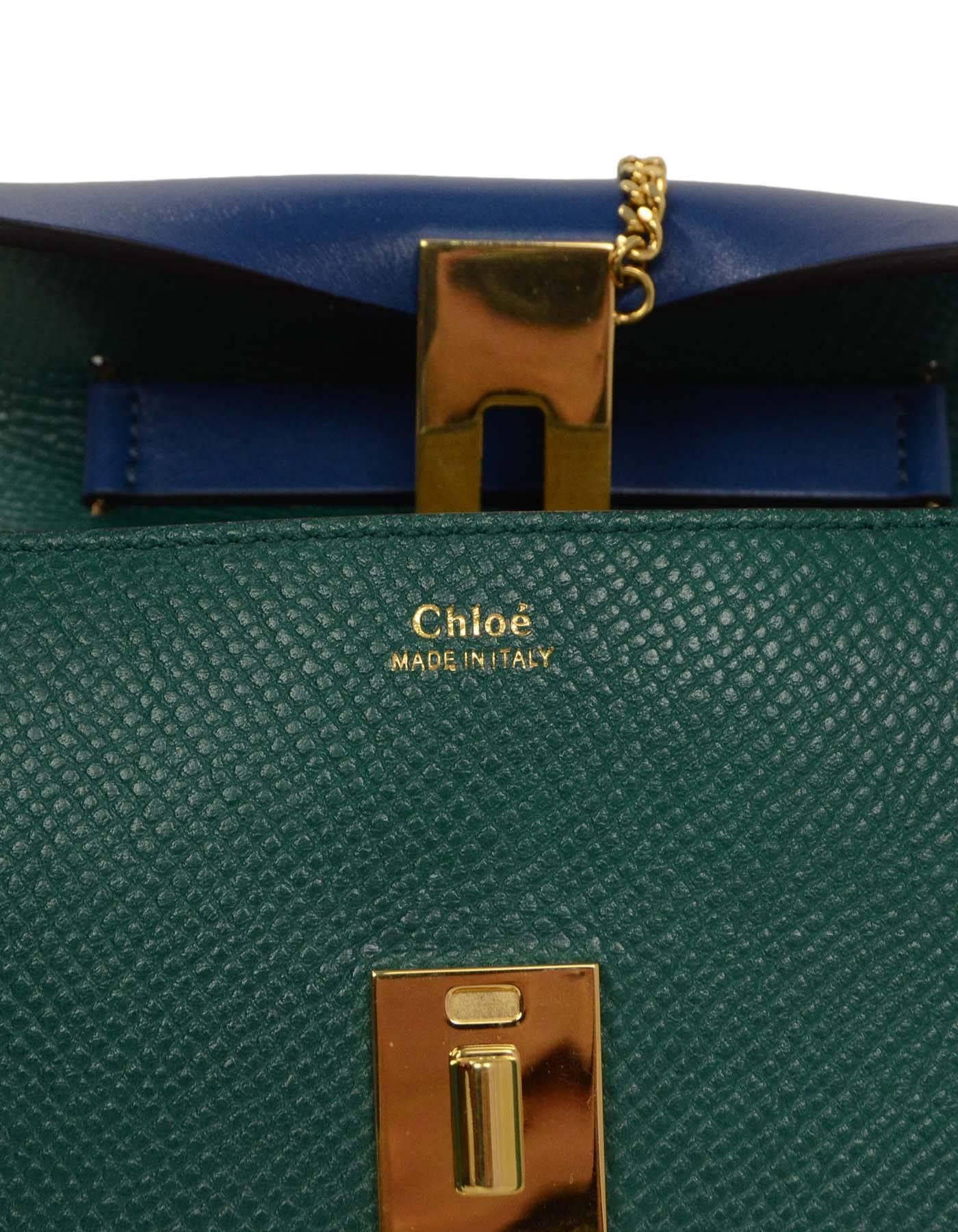 Chloe Blue and Green Bicolor Drew Small Crossbody Bag GHW rt. $1, 950 2