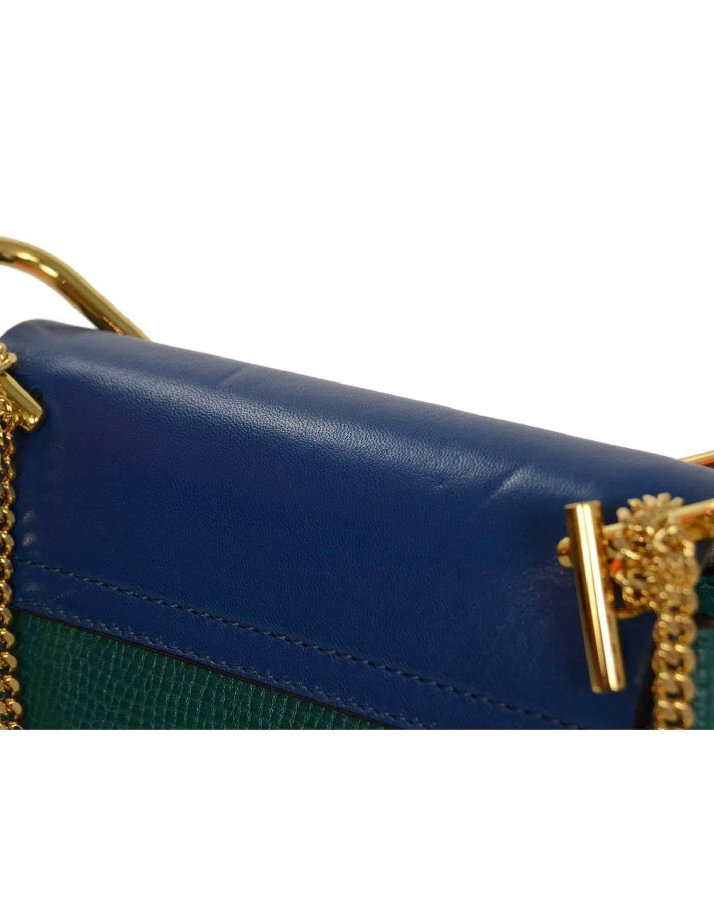 Chloe Blue and Green Bicolor Drew Small Crossbody Bag GHW rt. $1, 950 4