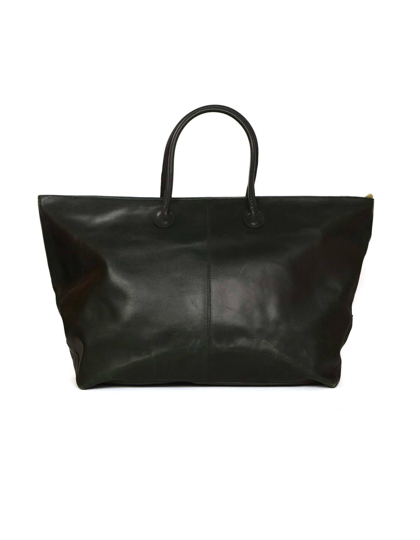 forest green tote bag