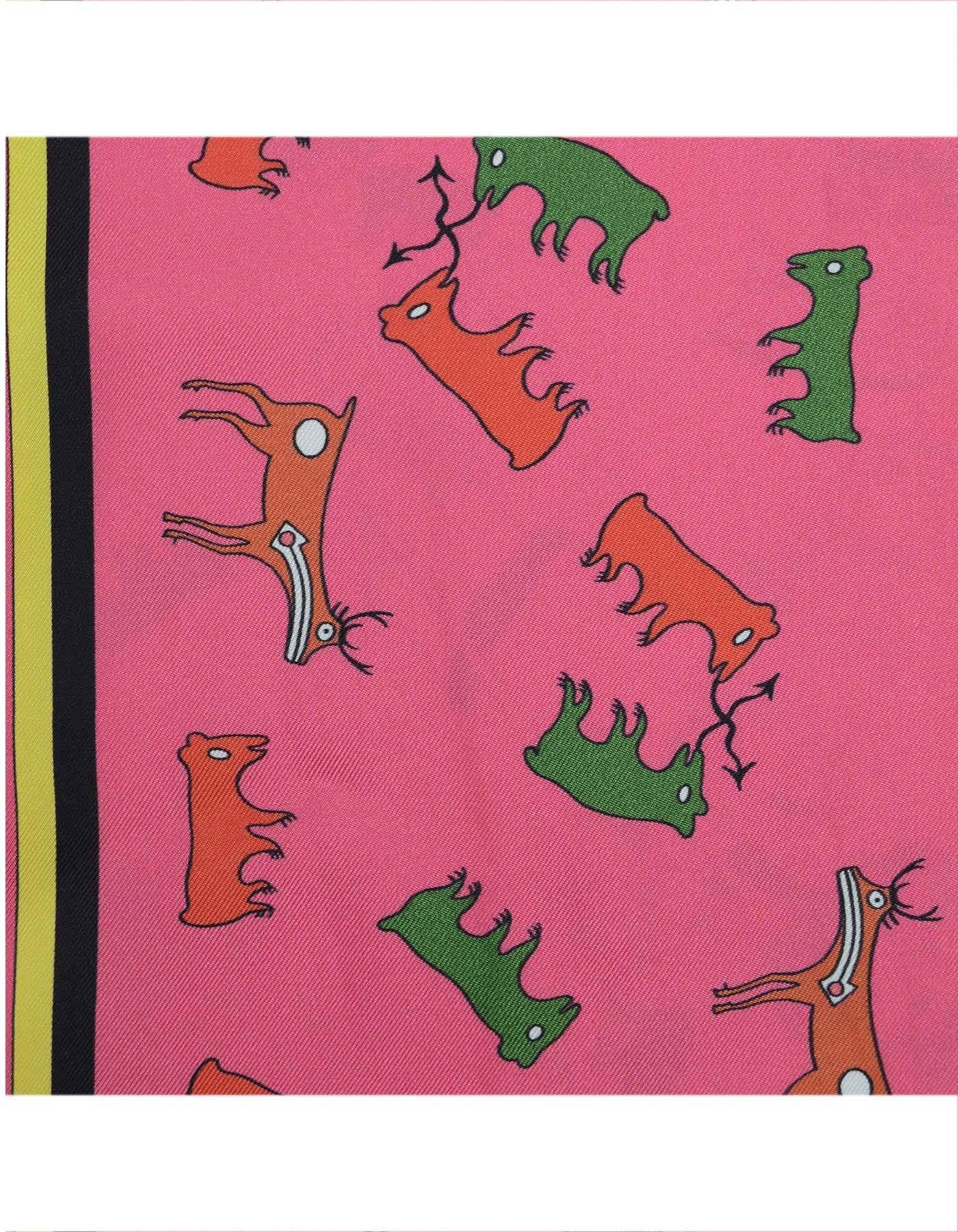 Hermes Rare Kermit Oliver Multi-Color Silk 
