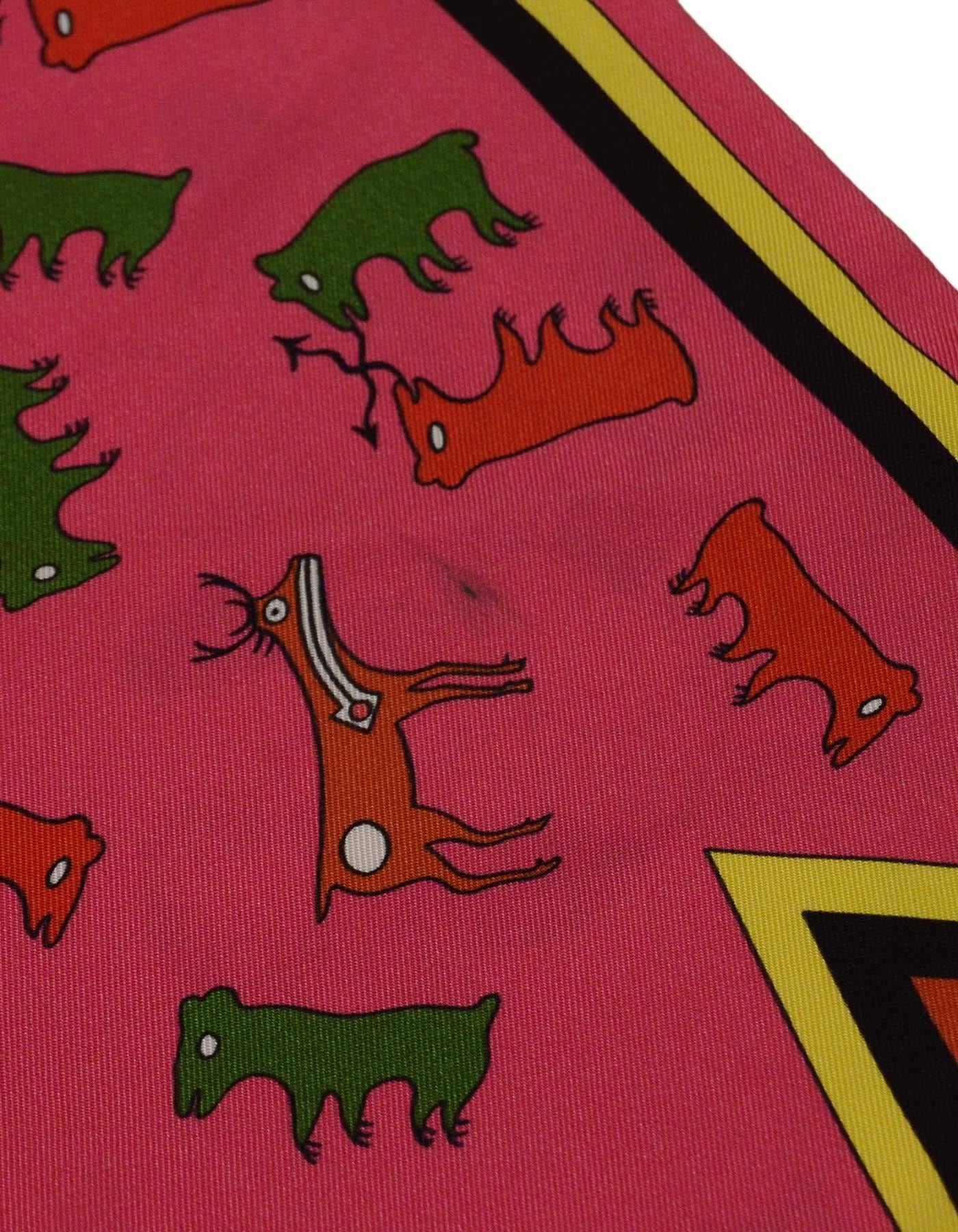 Hermes Rare Kermit Oliver Multi-Color Silk 