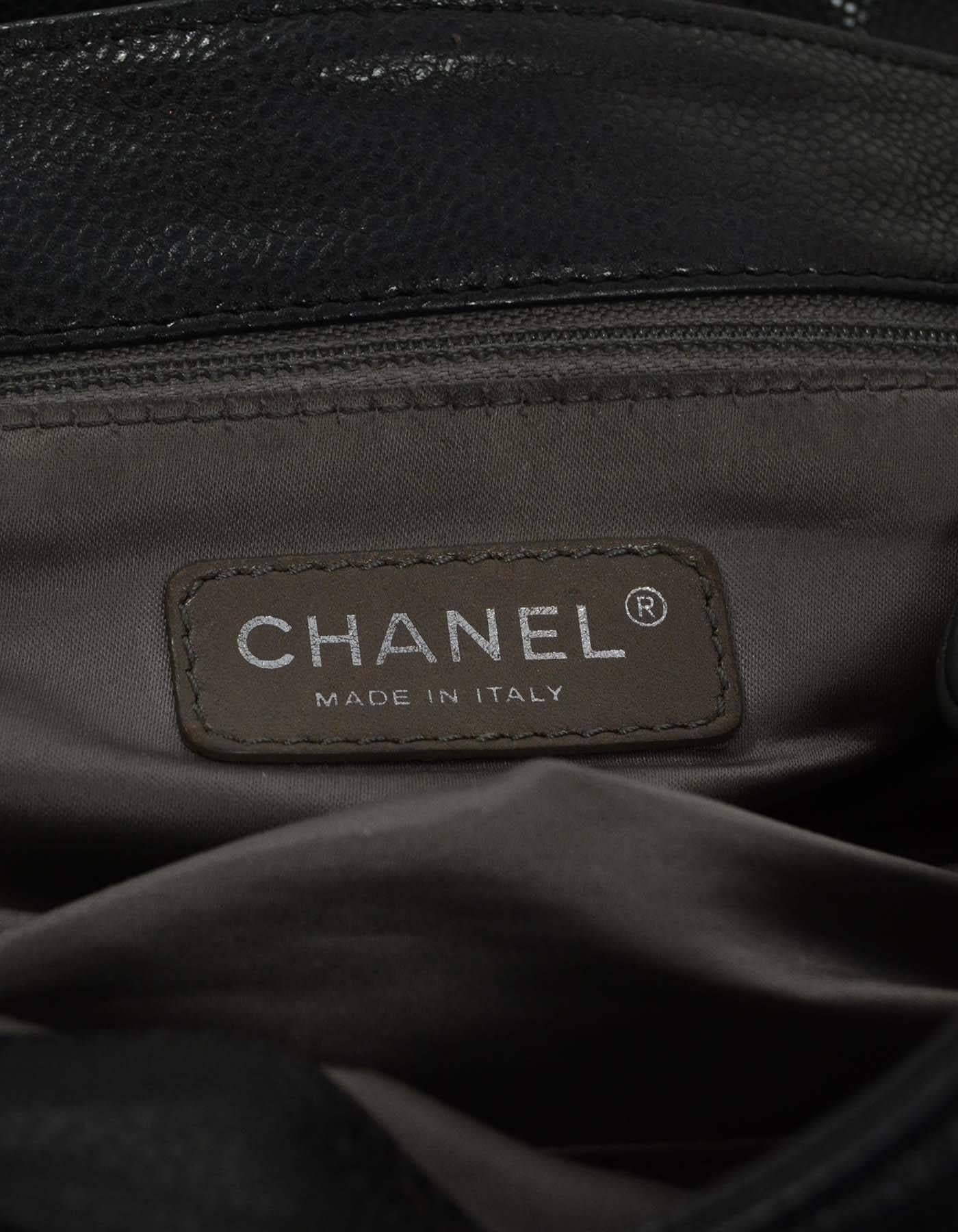 Chanel Black Caviar Rue Cambon Multi-Pocket Shoulder Bag SHW 2