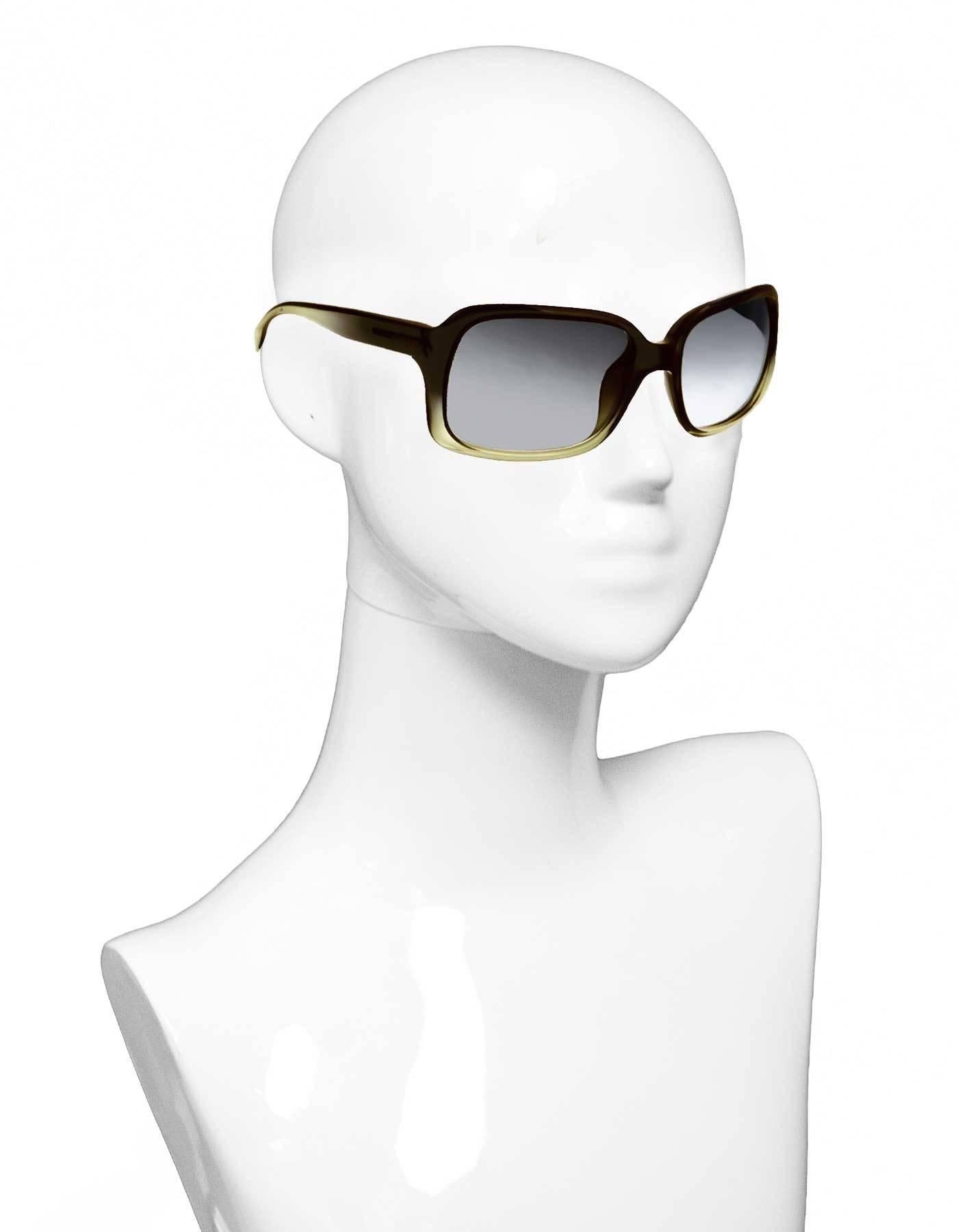 Gray Giorgio Armani Sqaure Ombre Sunglasses with Case