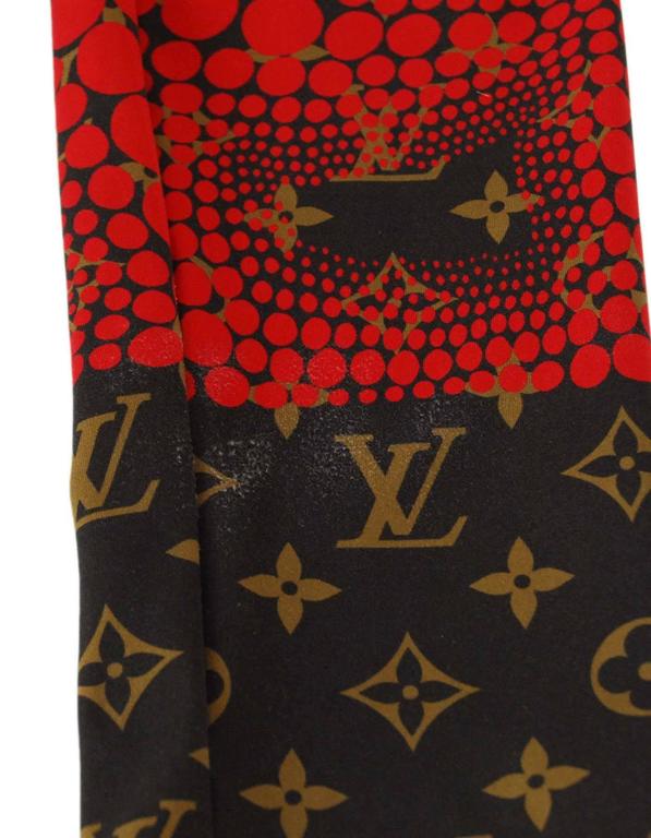 Louis Vuitton Rare Red Monogram Yayoi Kusama Dots Leggings sz 38 For Sale at 1stdibs