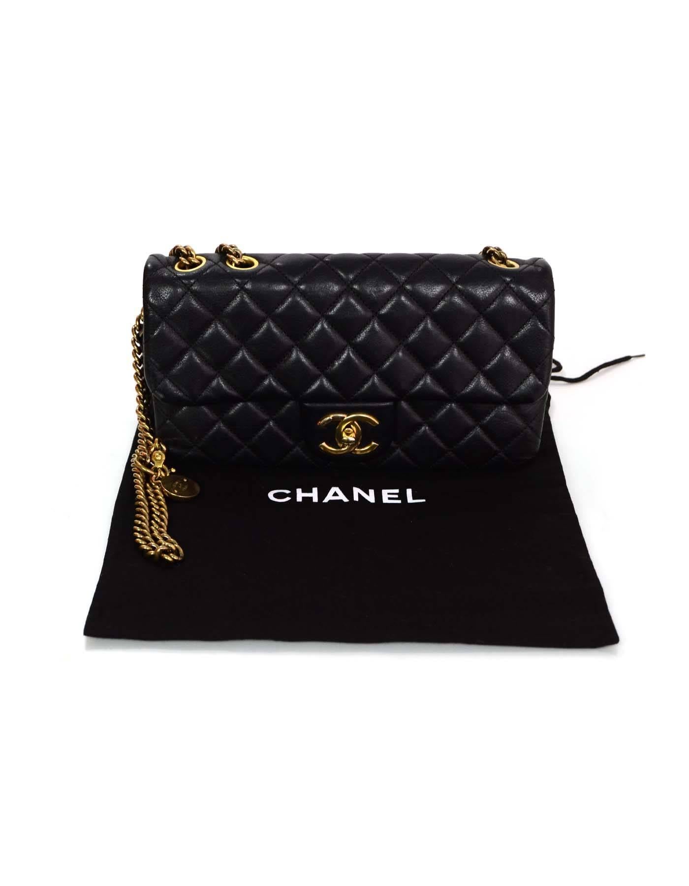 Chanel Black Quilted CC Crown Small Flap Bag 3