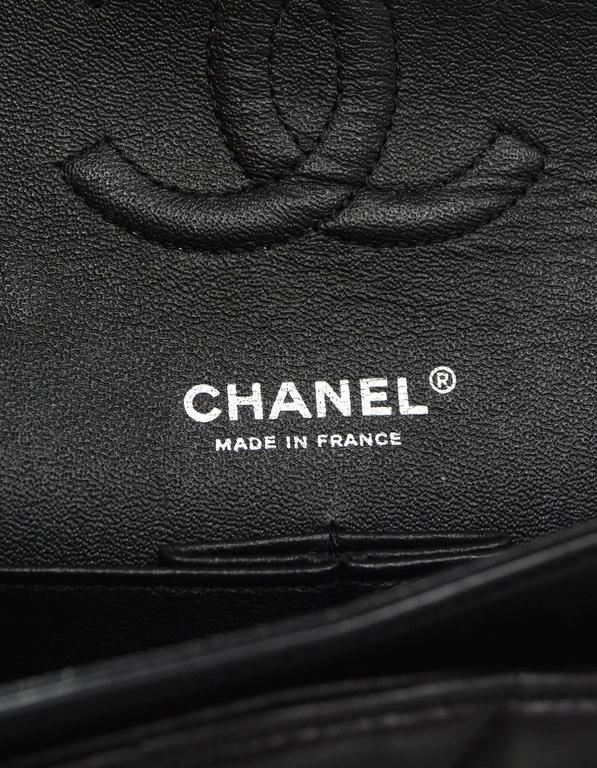 Rare 15S Chanel So Black Chevron Classic Large Shopper Flap Tote