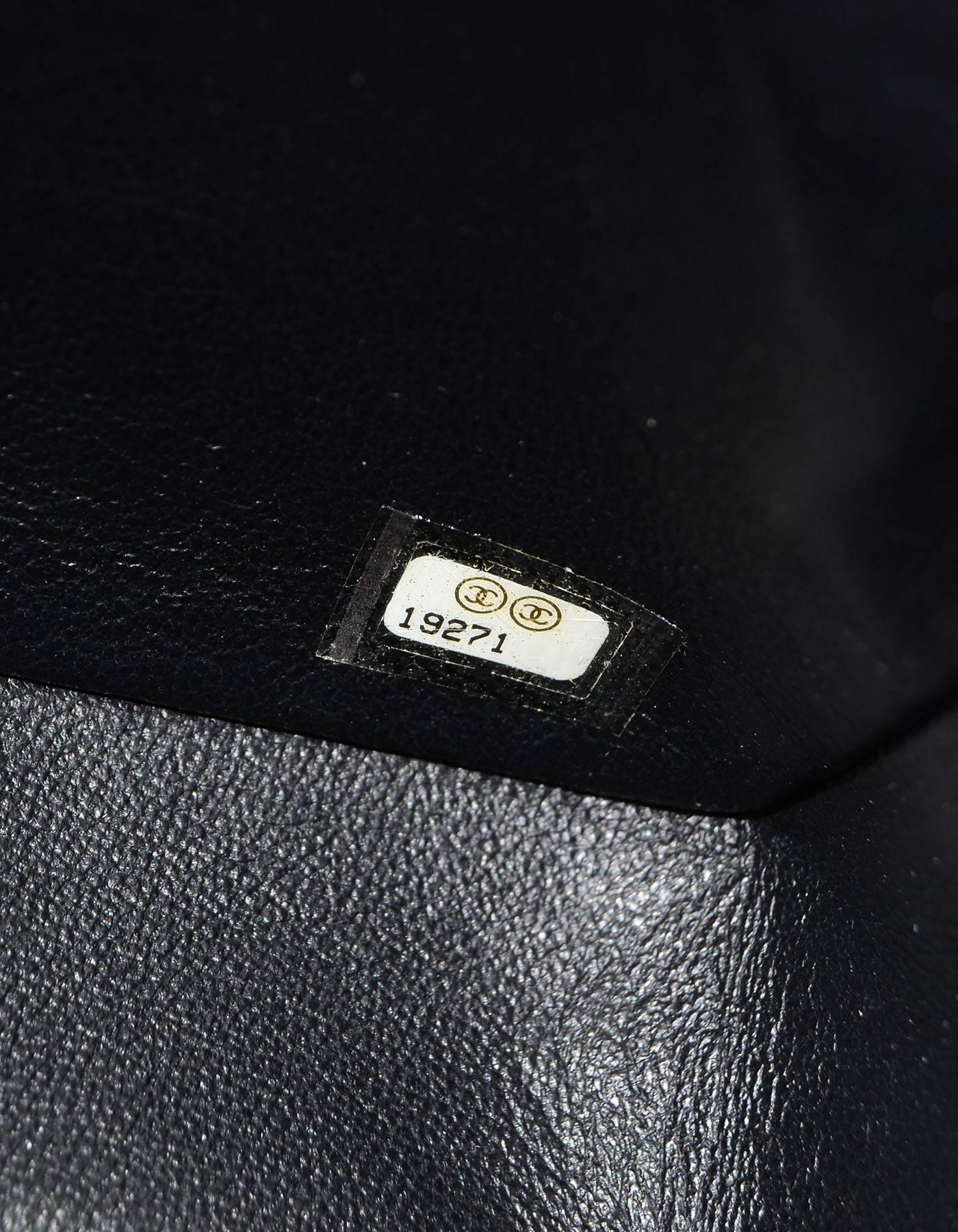 Chanel Black Lambskin Leather Quilted Rectangular Mini Flap Crossbody Bag 1