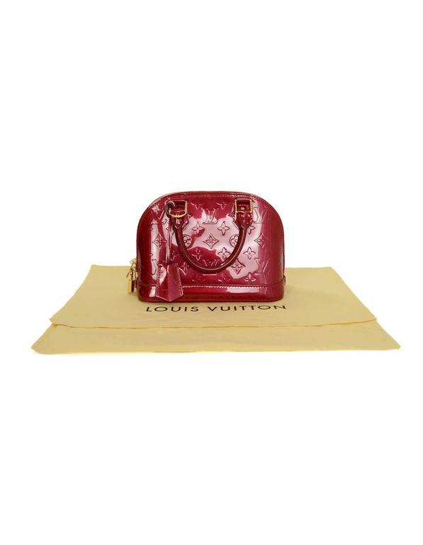 Louis Vuitton Red Monogram Vernis Mini Alma BB Crossbody Bag For Sale at 1stdibs