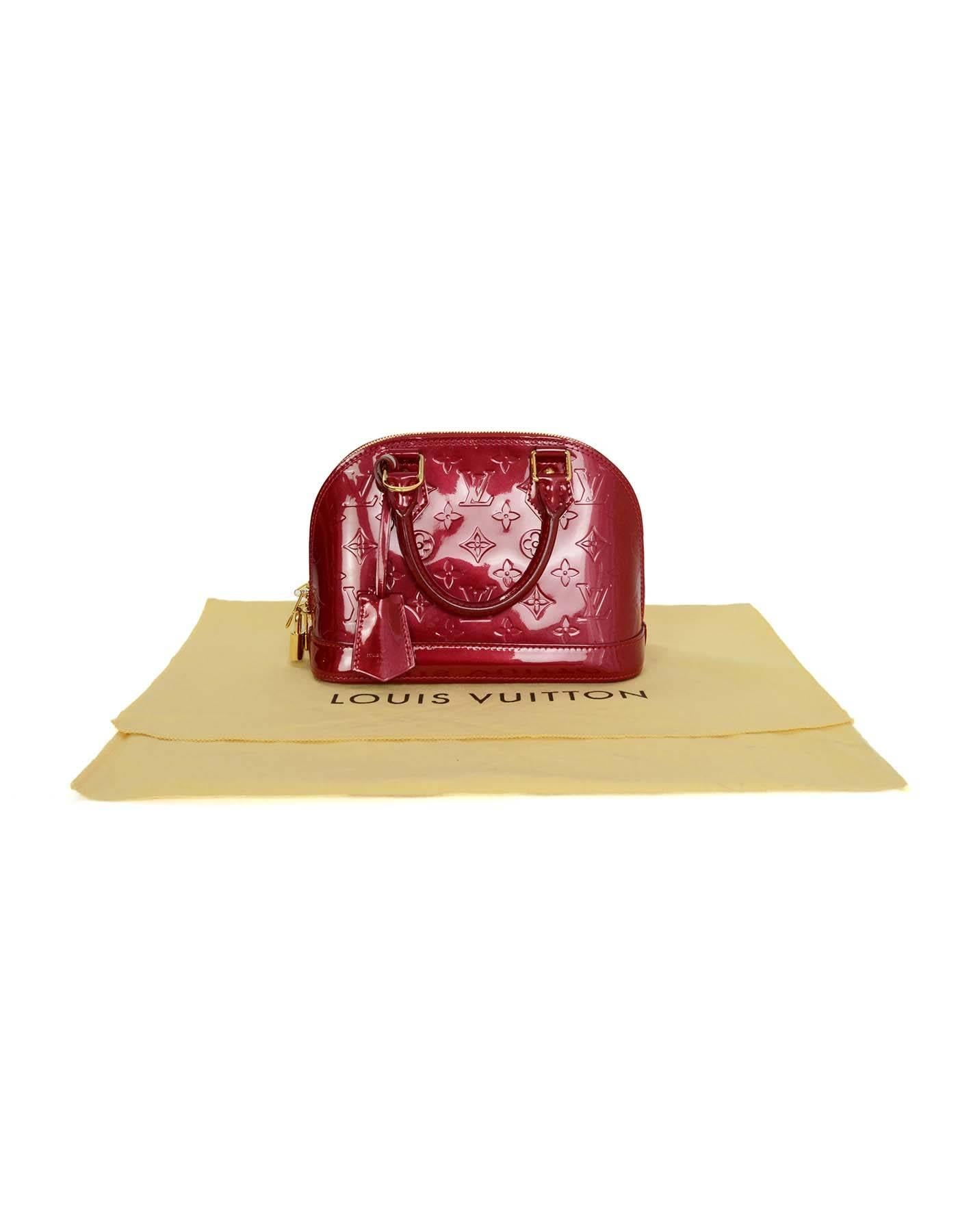 Louis Vuitton Red Monogram Vernis Mini Alma BB Crossbody Bag 1