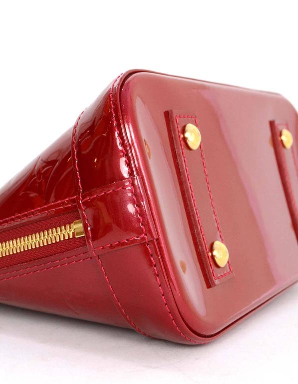 Louis Vuitton Red Monogram Vernis Mini Alma BB Crossbody Bag For Sale at 1stdibs
