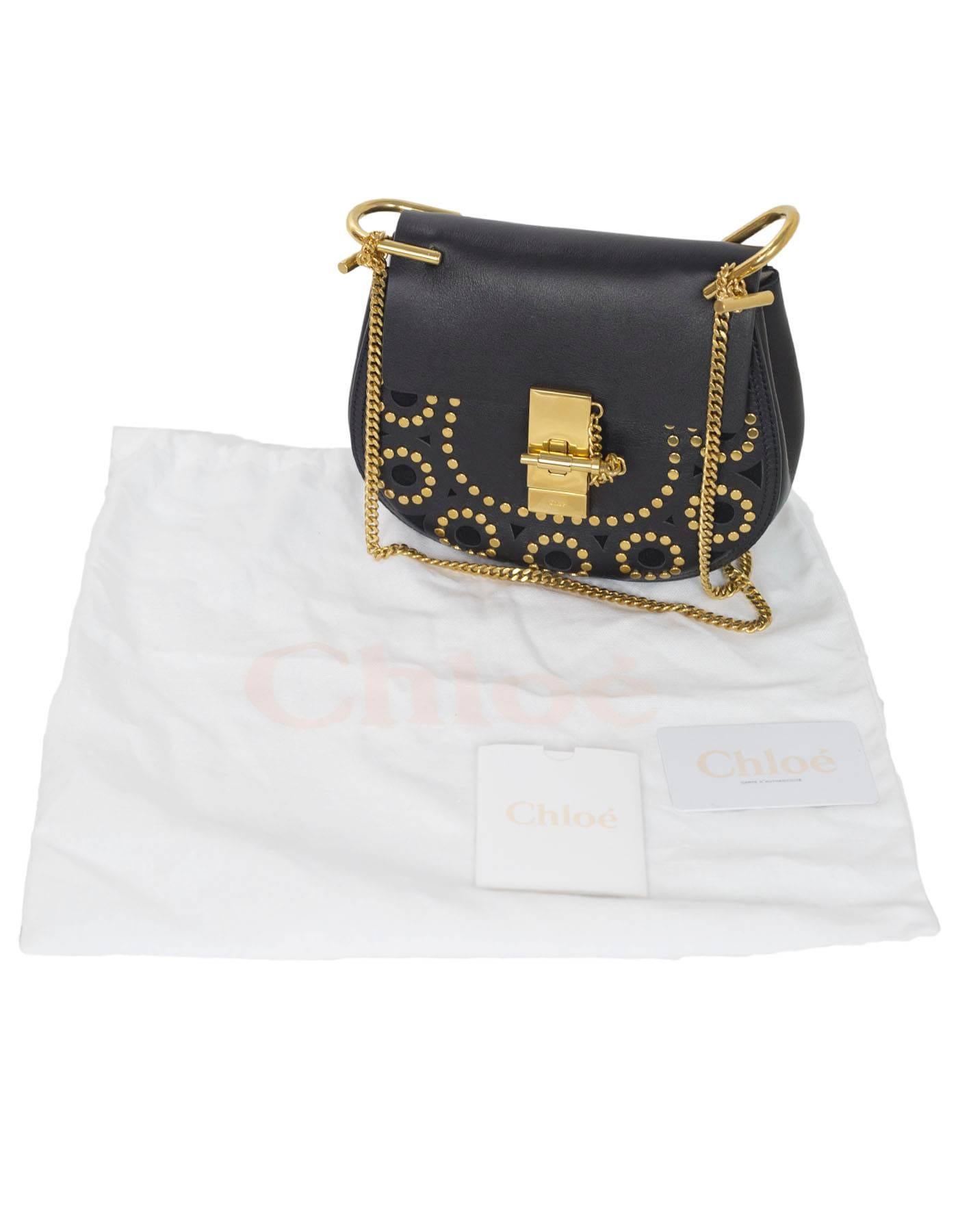 Chloe Black Leather Small Drew Studded Crossbody Bag rt. $2, 150 4