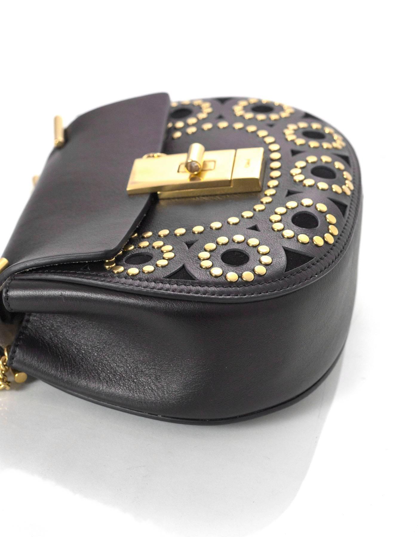 Chloe Black Leather Small Drew Studded Crossbody Bag rt. $2, 150 1