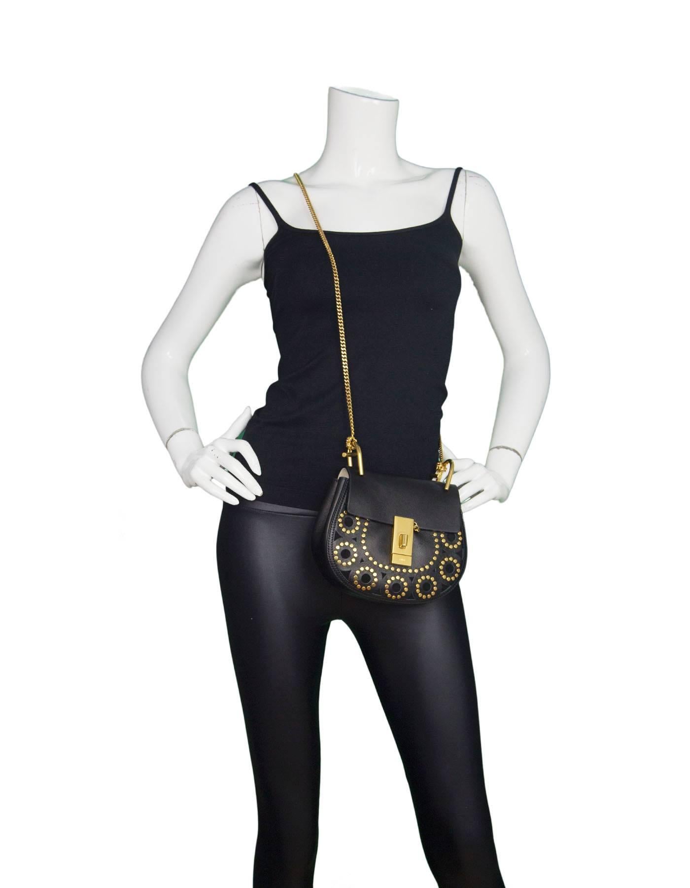 Chloe Black Leather Small Drew Studded Crossbody Bag rt. $2, 150 5