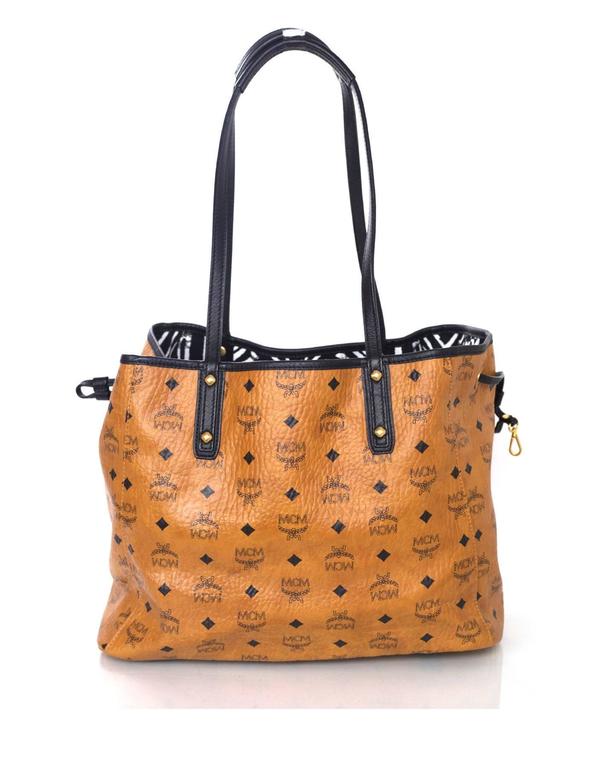 MCM Monogram Reversible Tote With Insert For Sale at 1stDibs