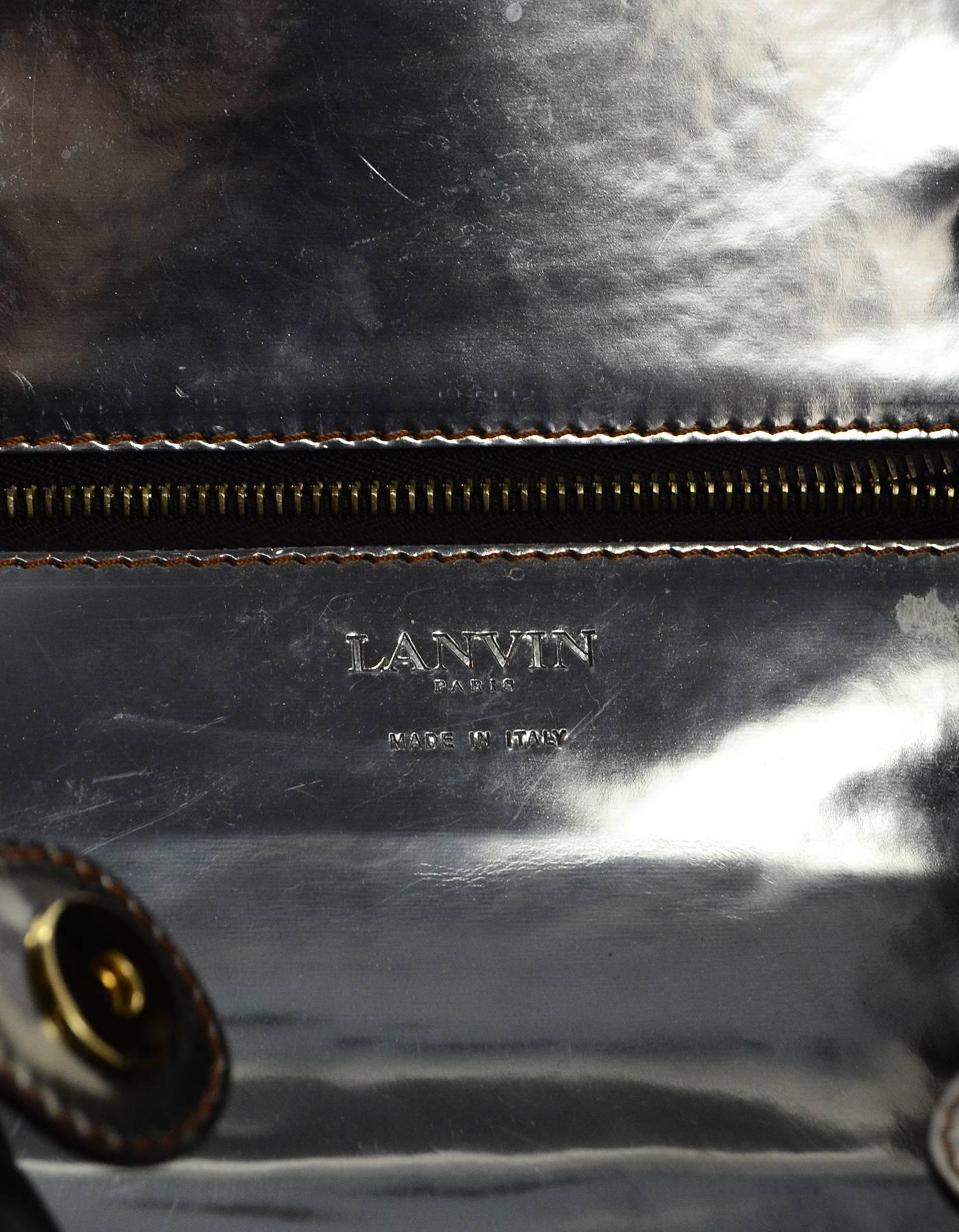 Lanvin Raspberry Leather Tote Bag 3