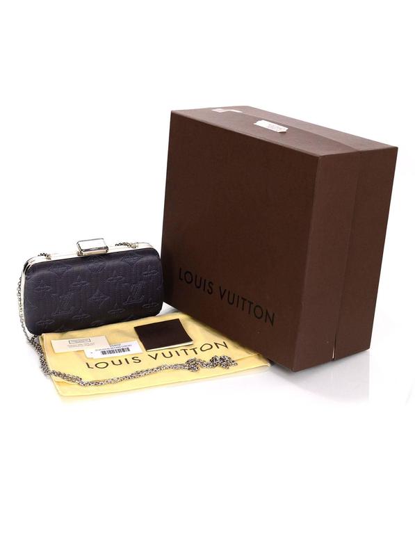 Louis Vuitton Minaudiere Motard Clutch, Satin, Grey SHW - Laulay Luxury