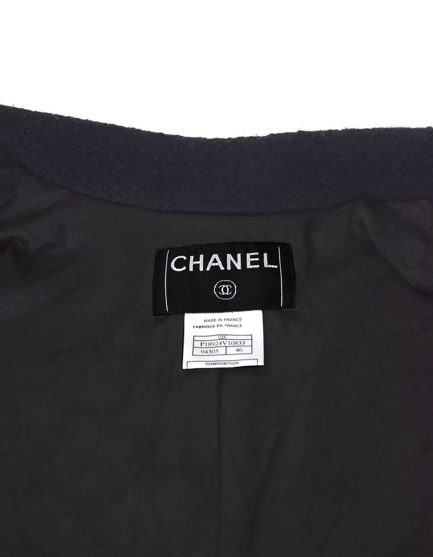 Chanel Black Boucle Jacket sz FR46 4