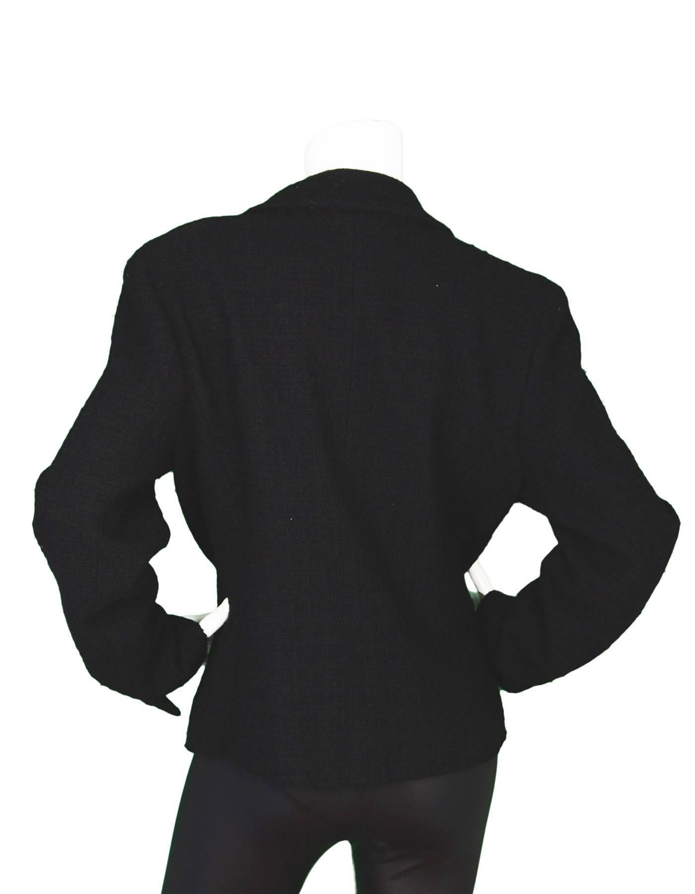Chanel Black Boucle Jacket sz FR46 1