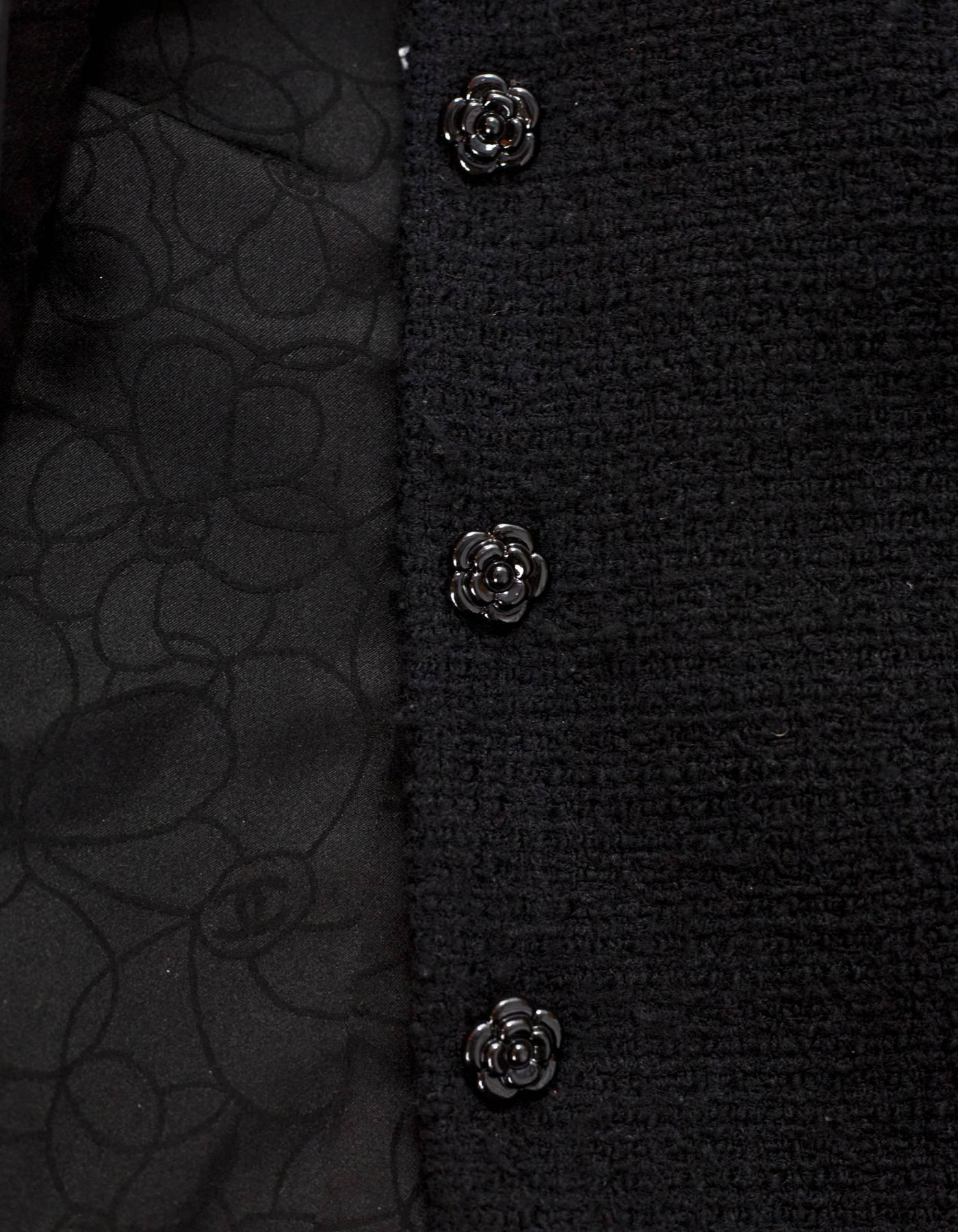 Chanel Black Boucle Jacket sz FR46 2