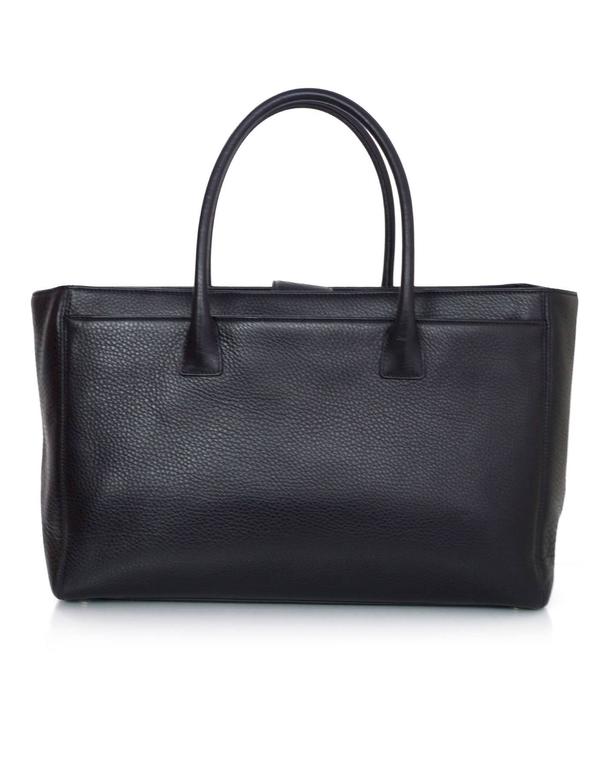 Chanel Black Pebbled Leather XL Executive Cerf Tote For Sale at 1stDibs ...