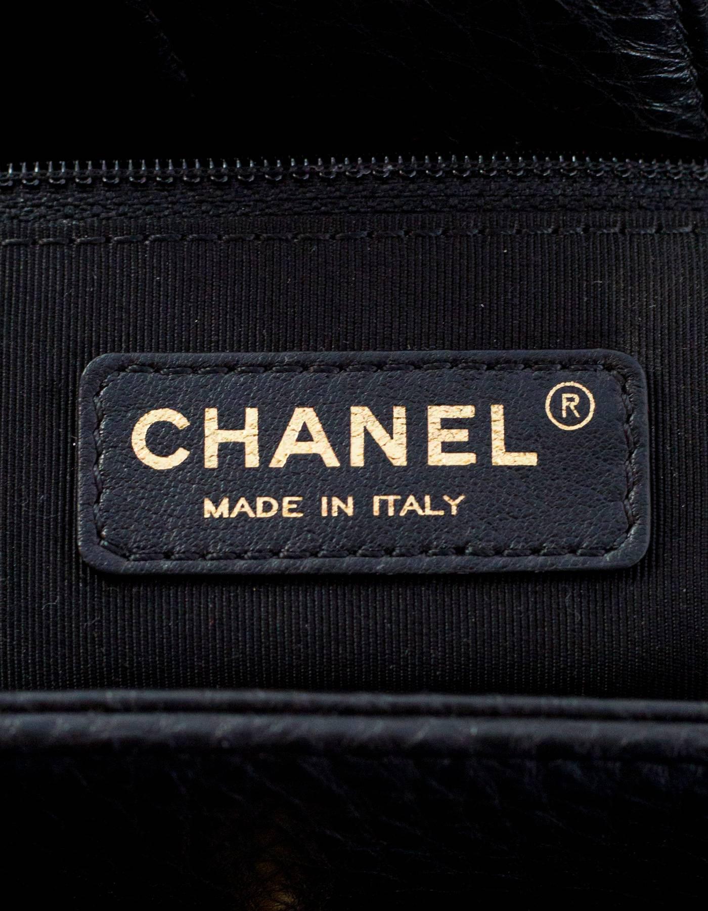 Women's Chanel Black Pebbled Leather XL Executive Cerf Tote