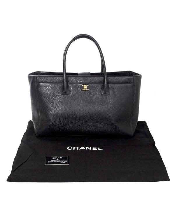 Chanel Black Pebbled Leather XL Executive Cerf Tote For Sale at 1stDibs  chanel  cerf tote xl, chanel pebbled leather handbag, black pebbled leather tote