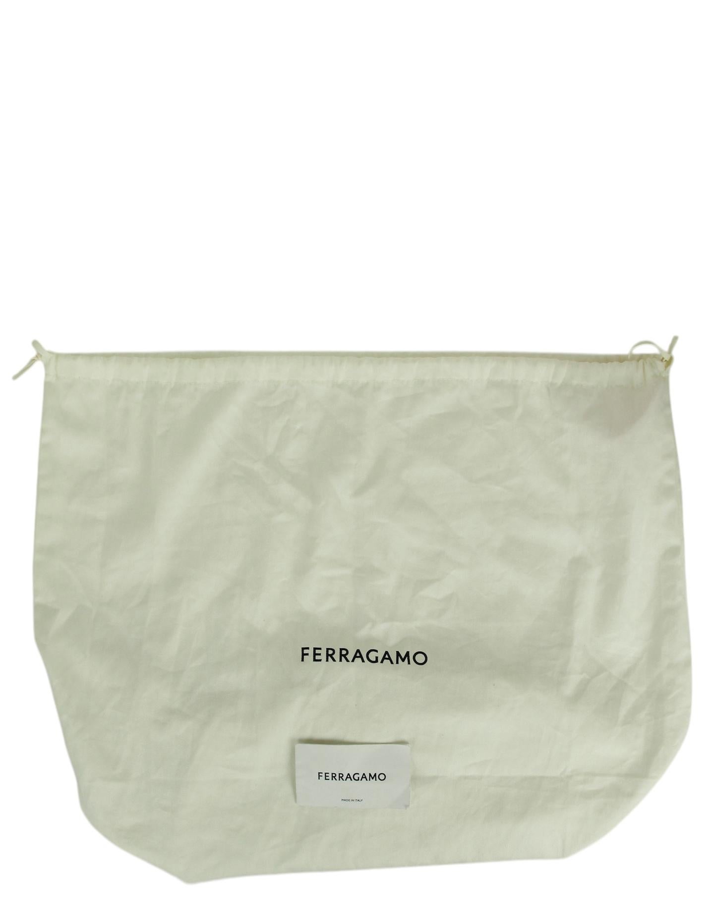 Salvatore Ferragamo Borsa con manico superiore in pelle nera/rossa in vendita 6